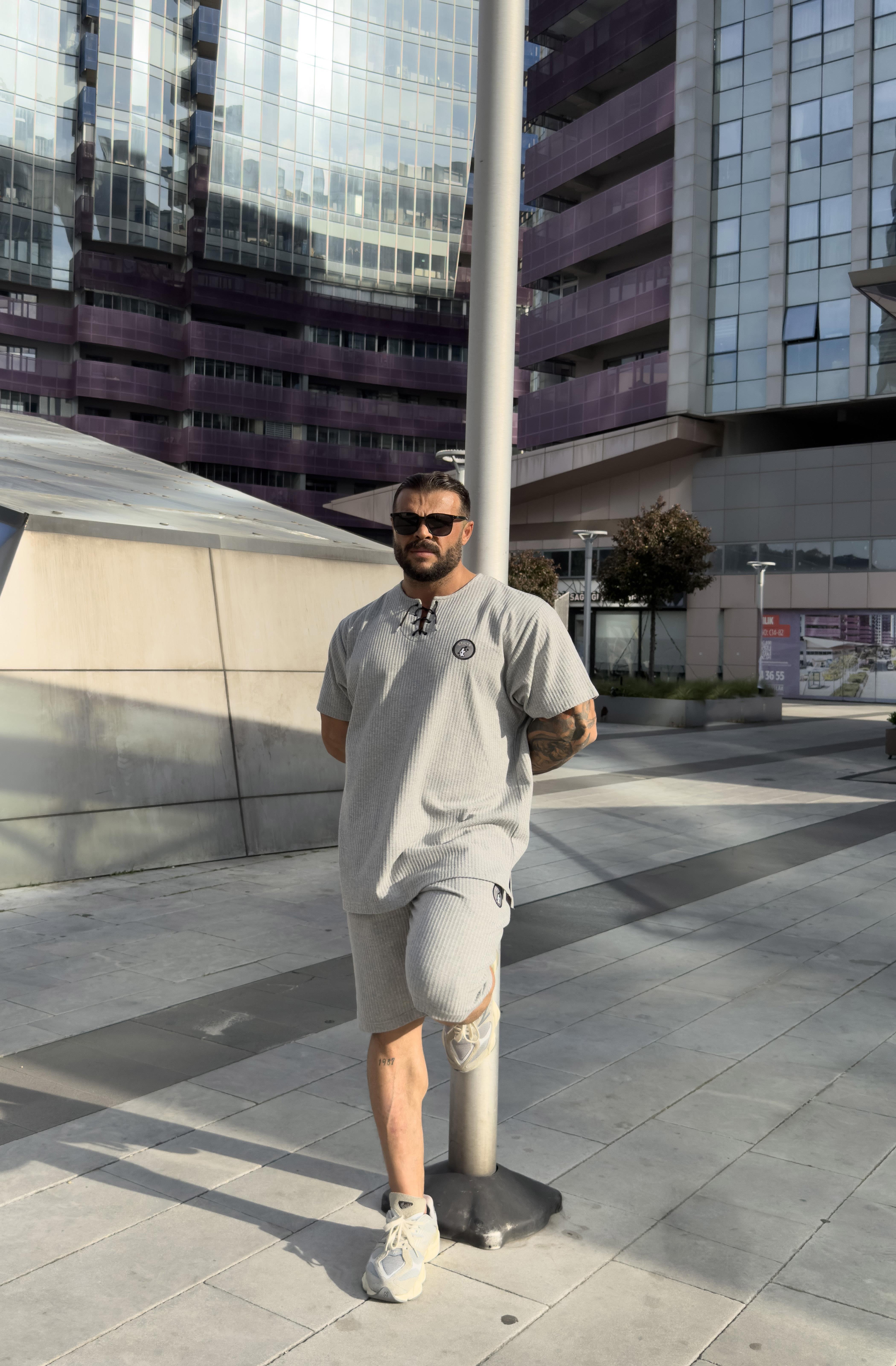 Oversize Pamuk T-shirt Bağcıklı Rag Top Stilya 3372