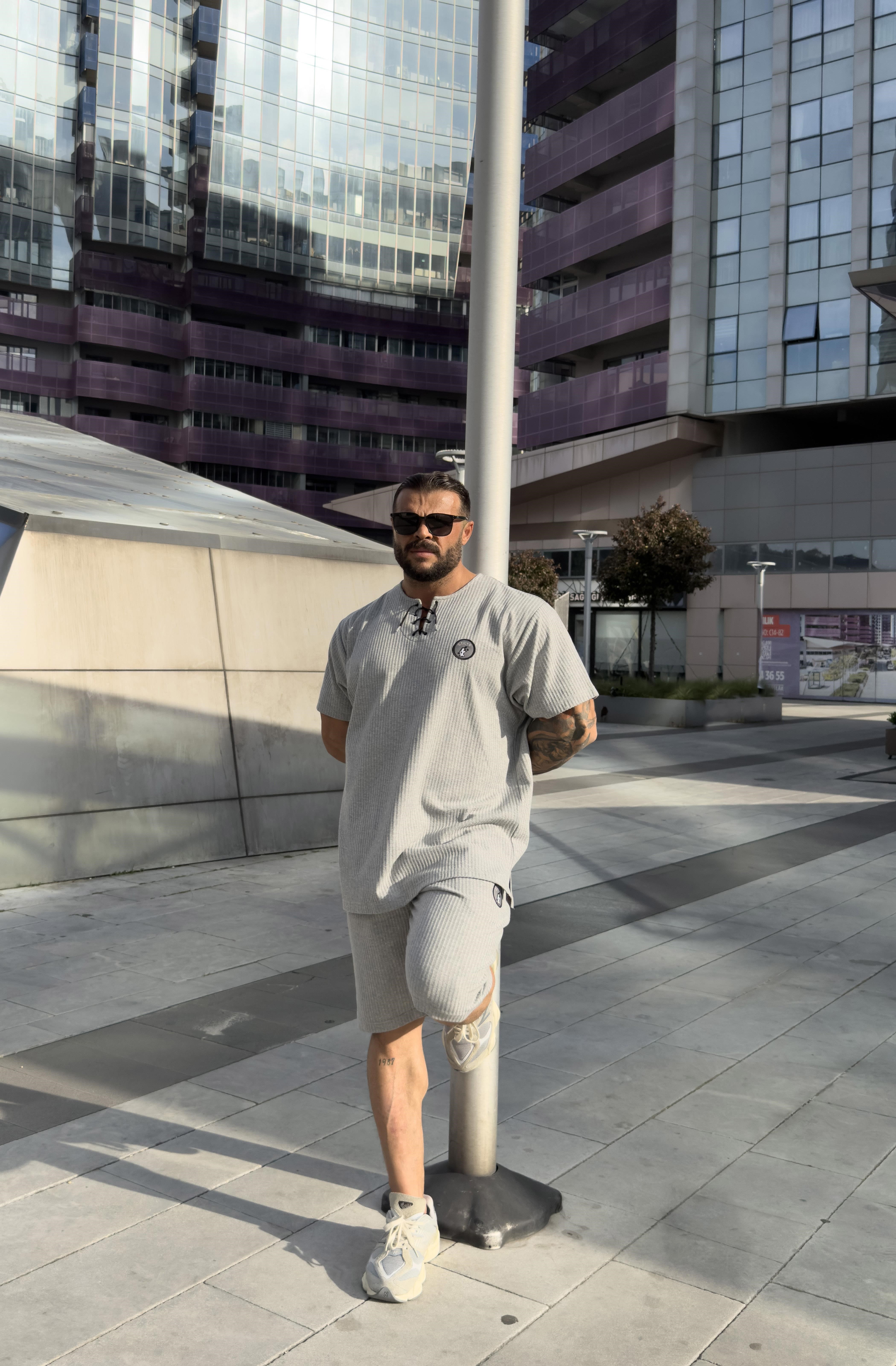 Oversize Pamuk T-shirt Bağcıklı Rag Top Stilya 3372