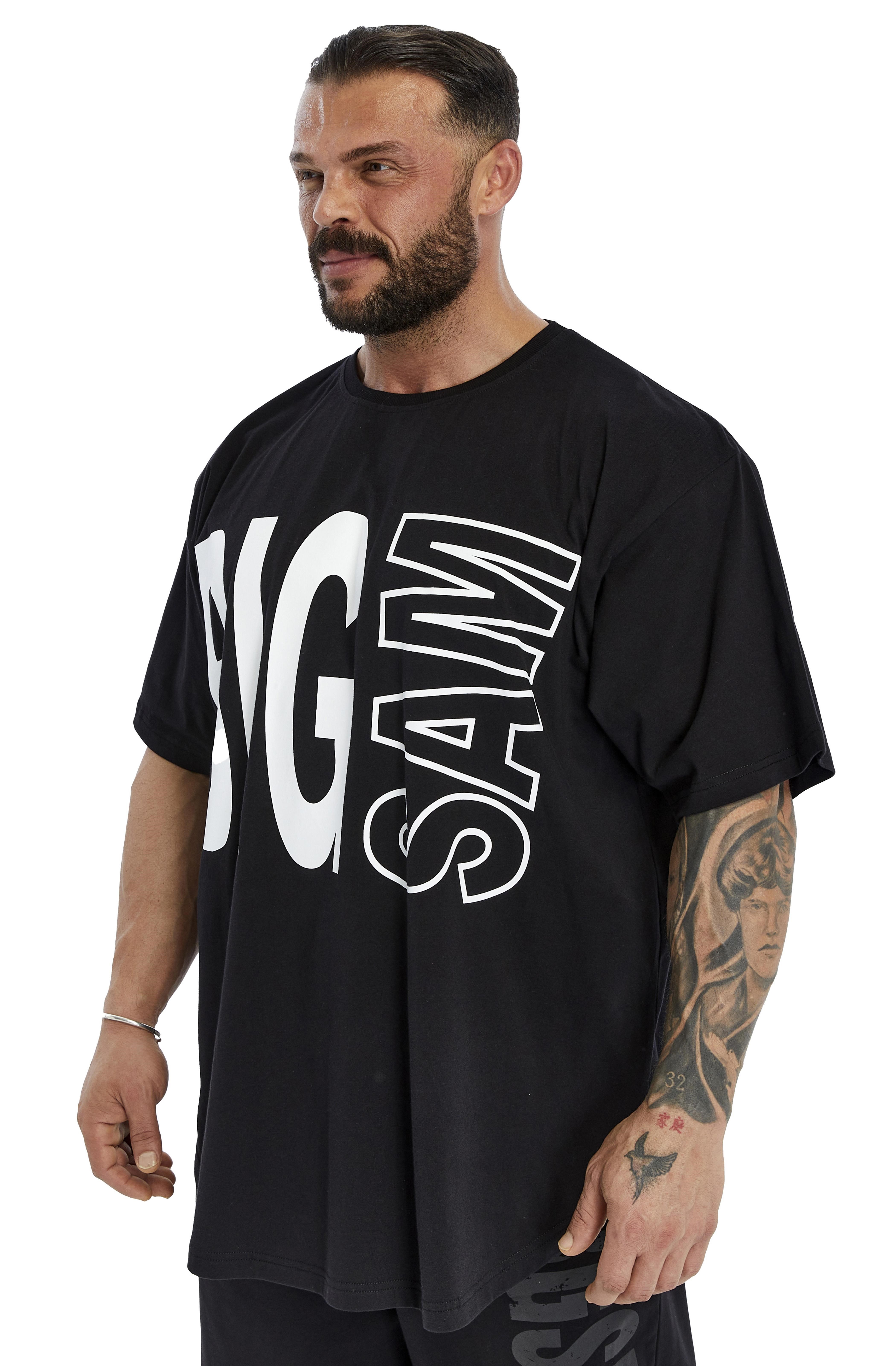 Oversize Pamuk T-shirt Gym Rag Top Big Sam 3382