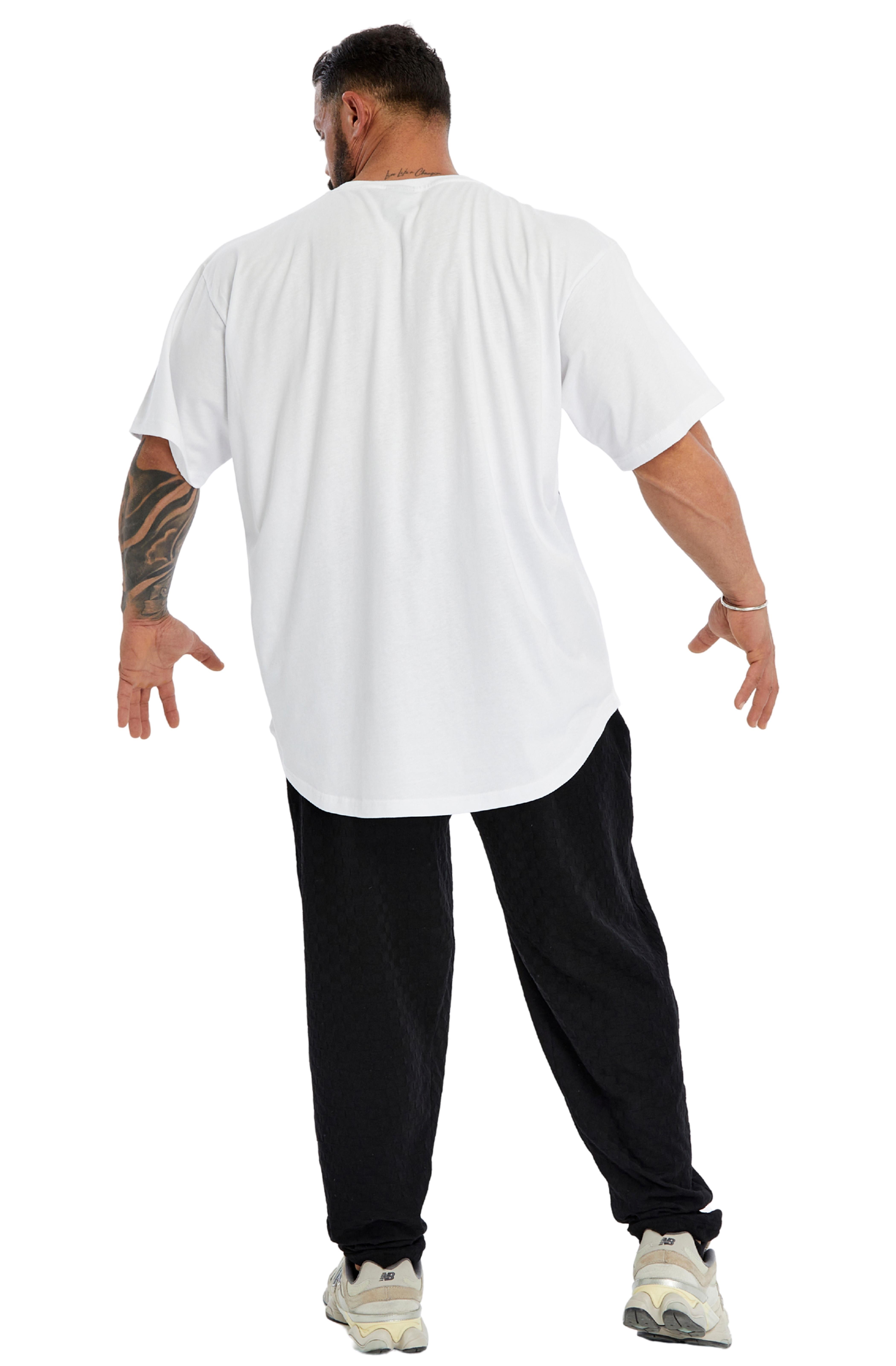 Oversize Pamuk T-shirt Gym Rag Top Big Sam 3382