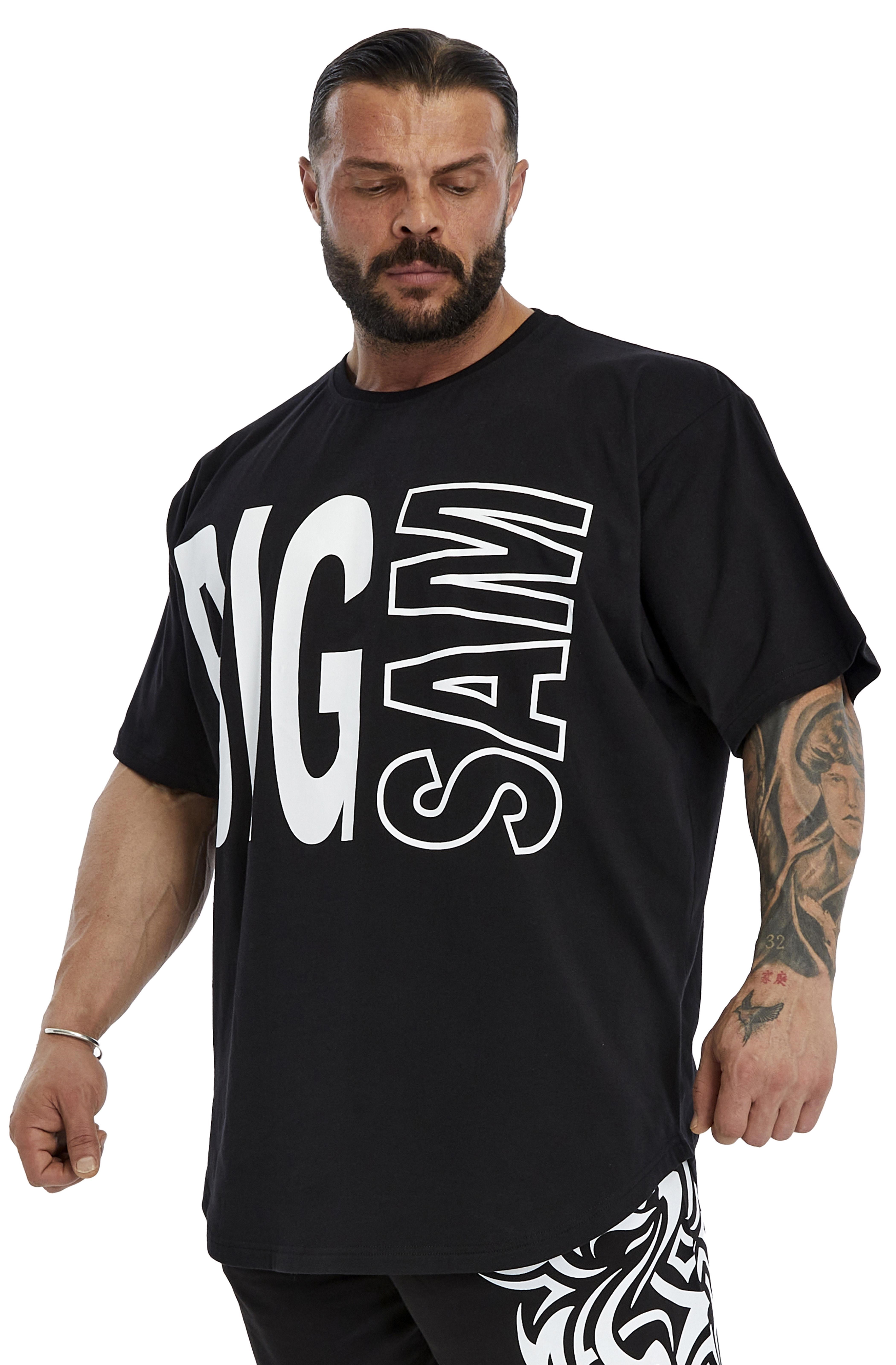 Oversize Pamuk T-shirt Gym Rag Top Big Sam 3382