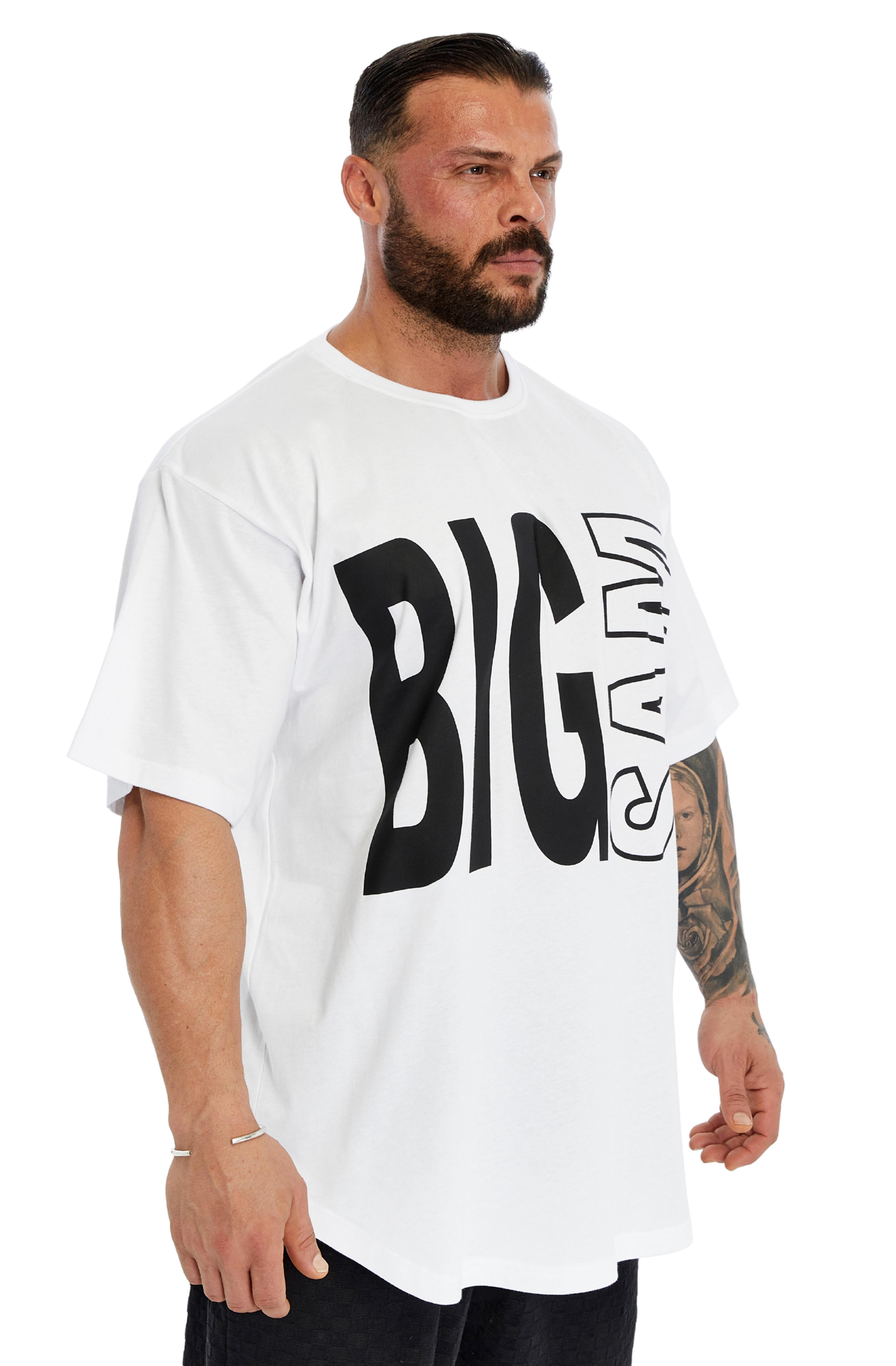 Oversize Pamuk T-shirt Gym Rag Top Big Sam 3382