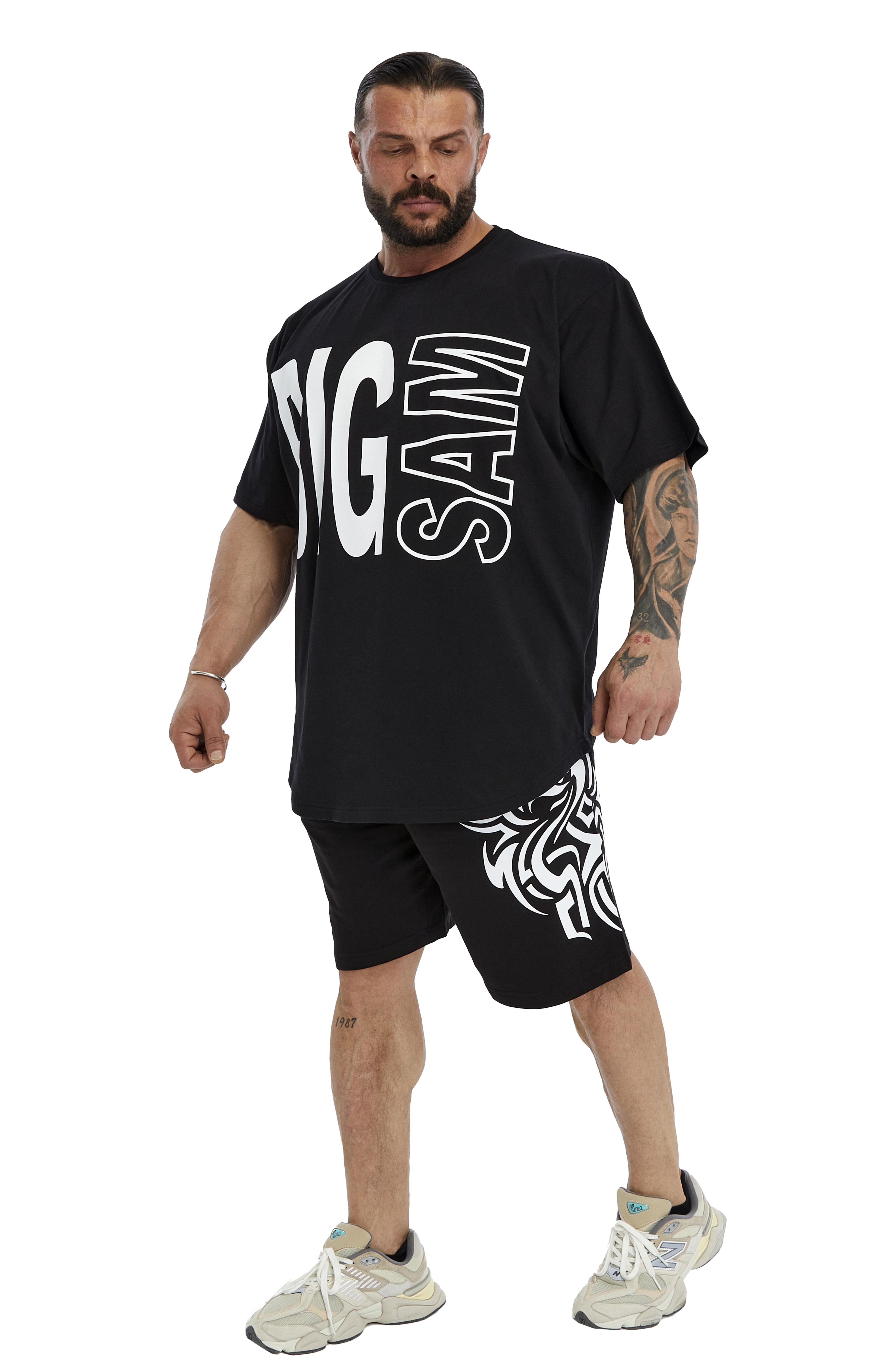 Oversize Pamuk T-shirt Gym Rag Top Big Sam 3382