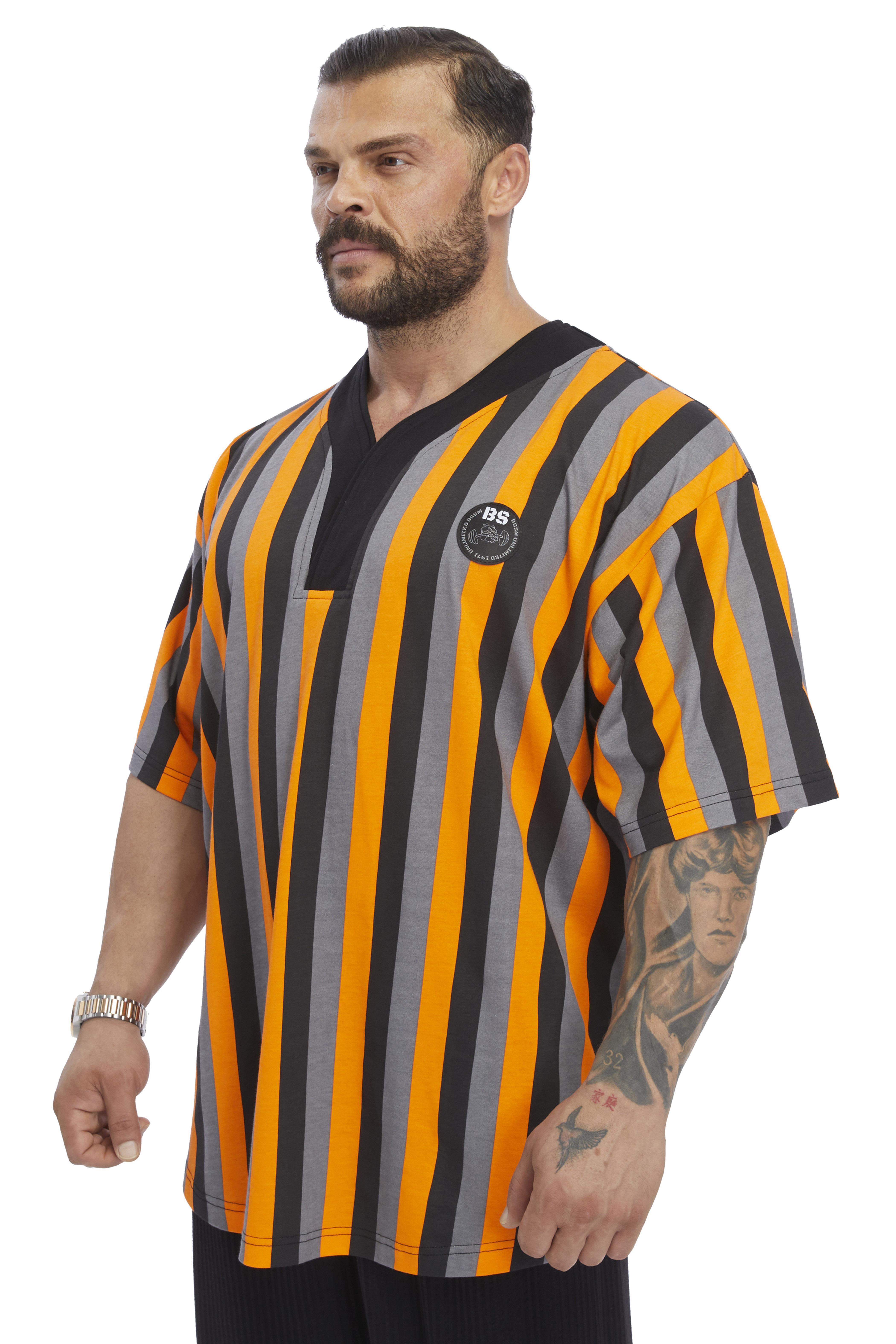 Oversize Pamuk Tişört, V Yaka Rag Top BGSM 3363
