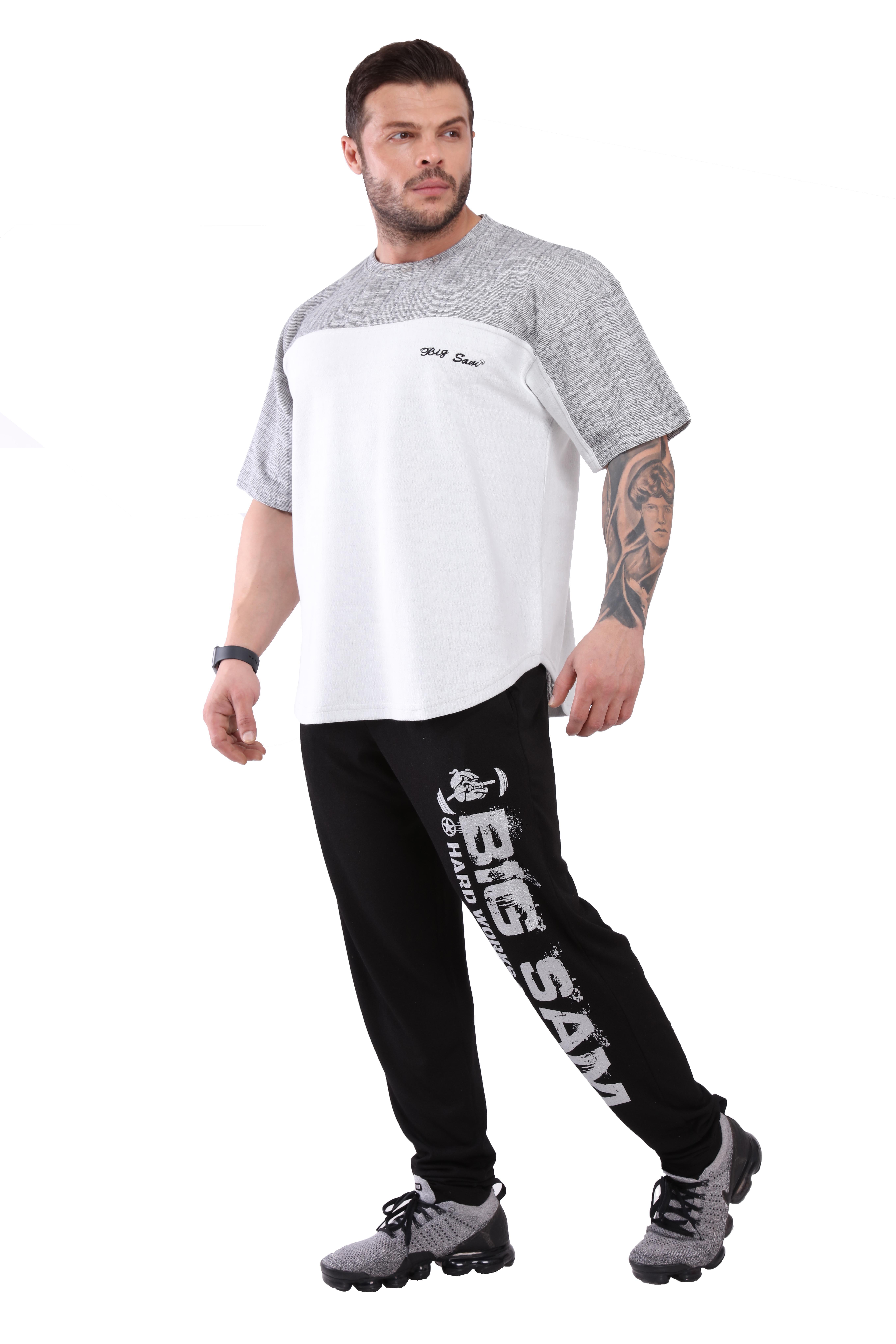 Oversize Pamuklu Kalın T-shirt Cardio Rag Top Big Sam 3078