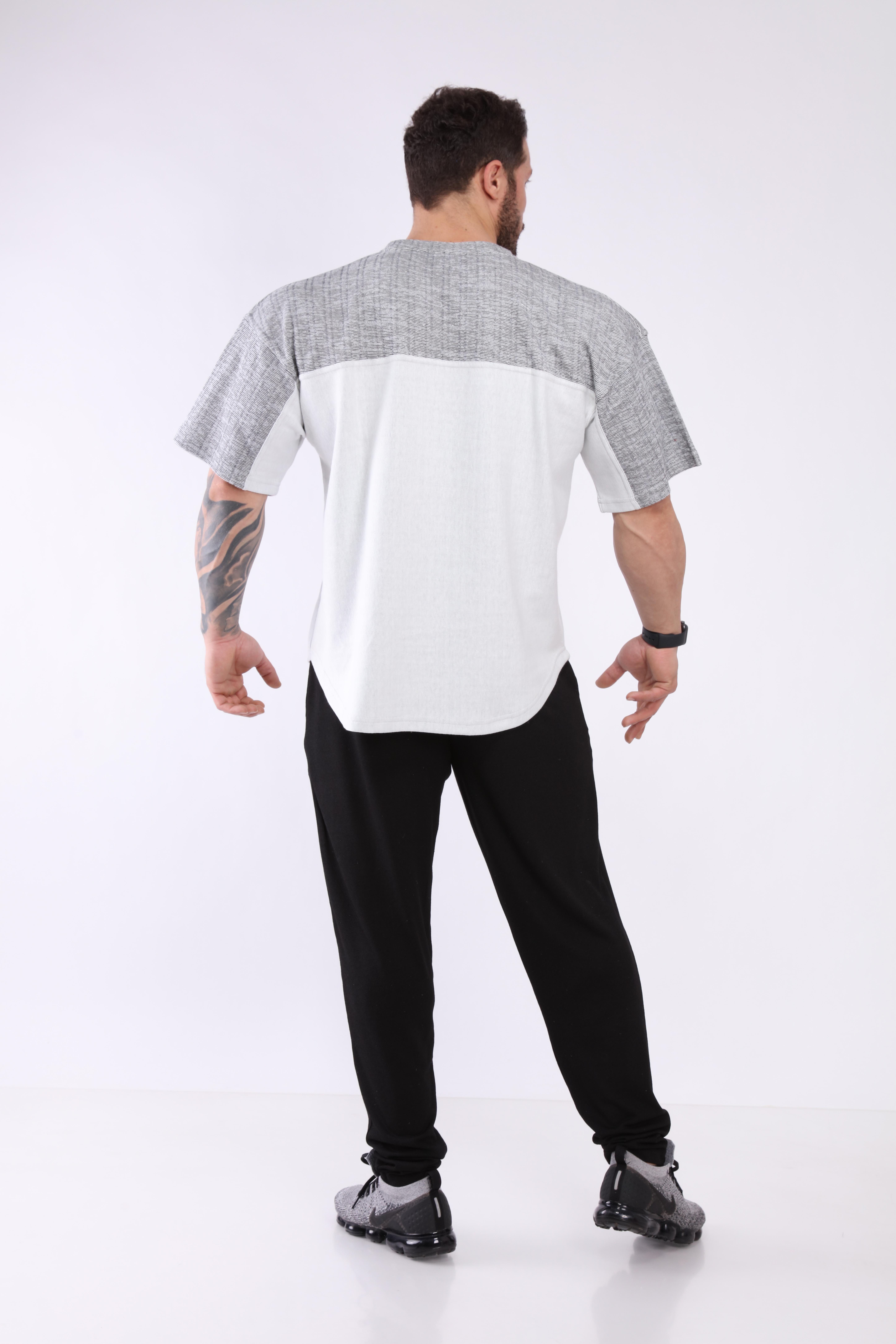 Oversize Pamuklu Kalın T-shirt Cardio Rag Top Big Sam 3078