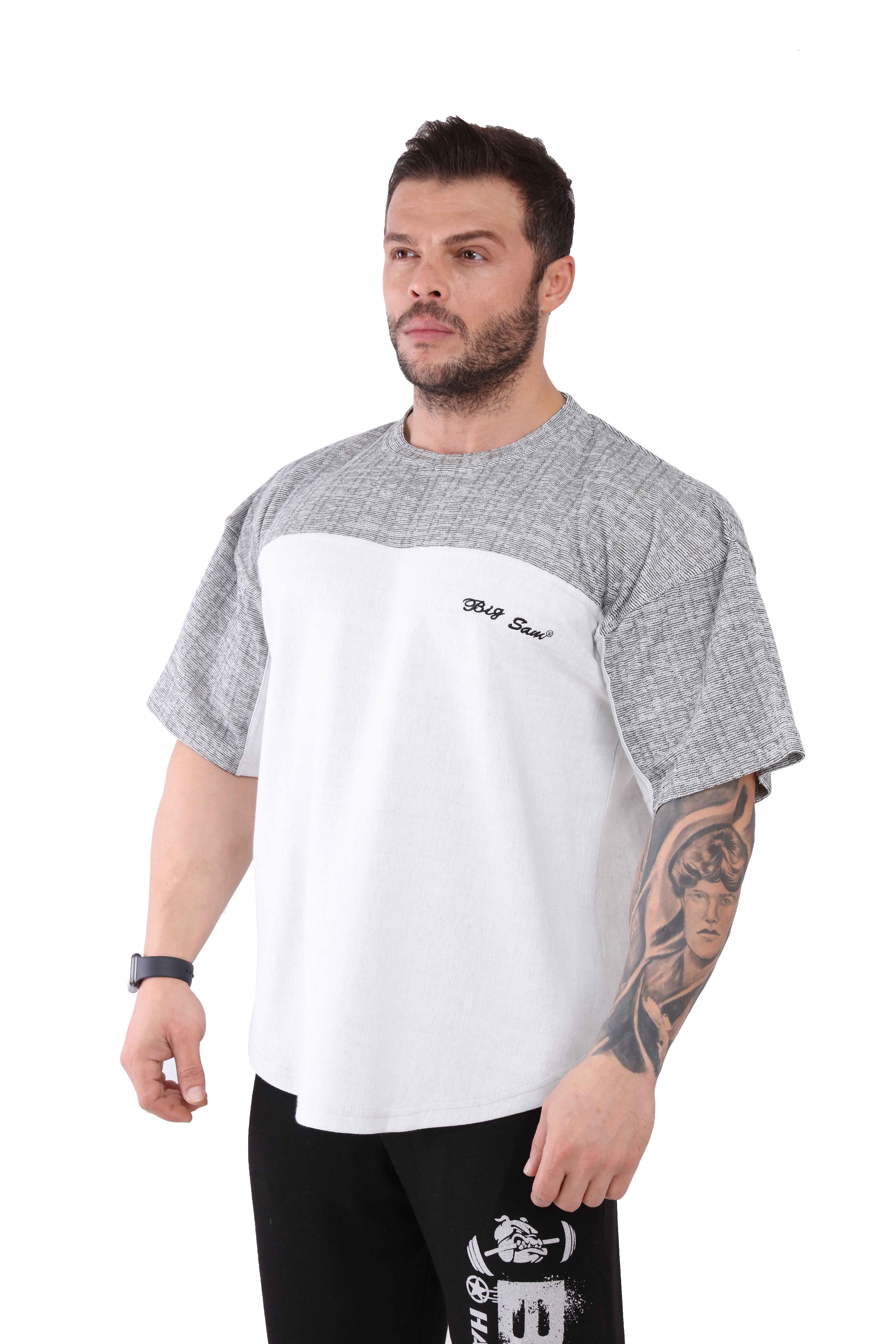 Oversize Pamuklu Kalın T-shirt Cardio Rag Top Big Sam 3078