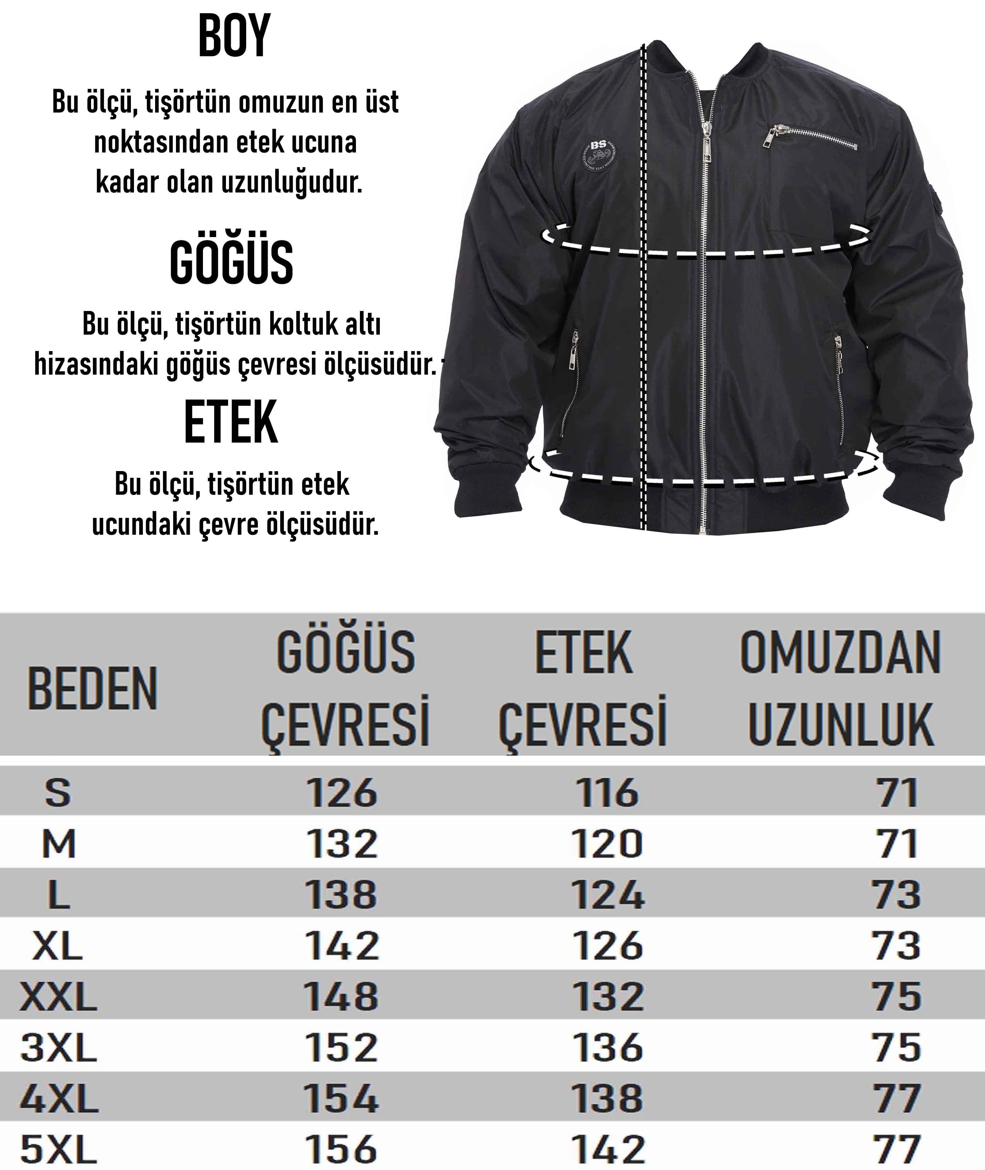 Oversize Pilot Mont Su Geçirmez Bomber Ceket BGSM 4084