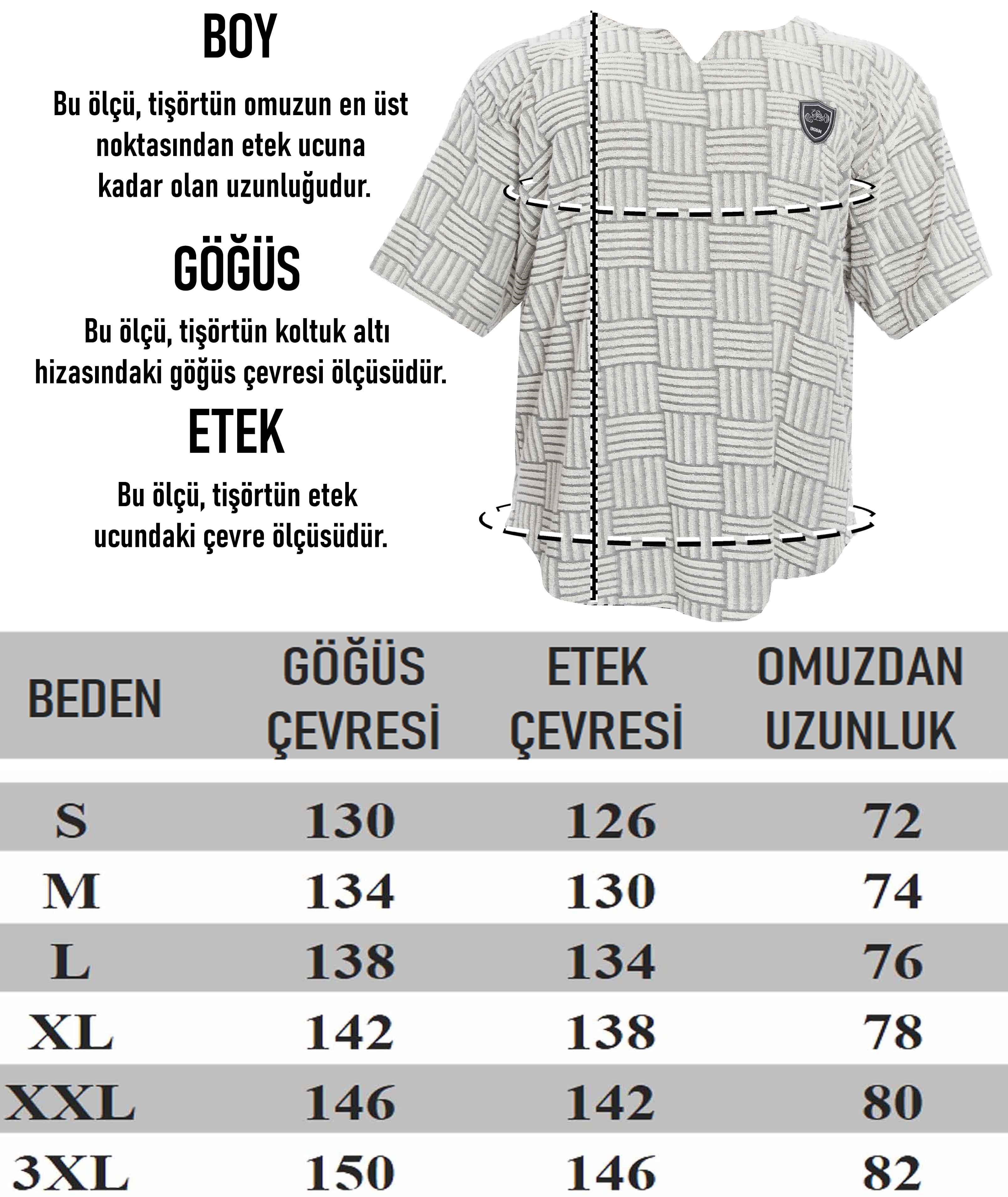 Oversize Rag Top Örgü Dokulu Pamuklu Geniş Kesim Tişört Big Sam 3361