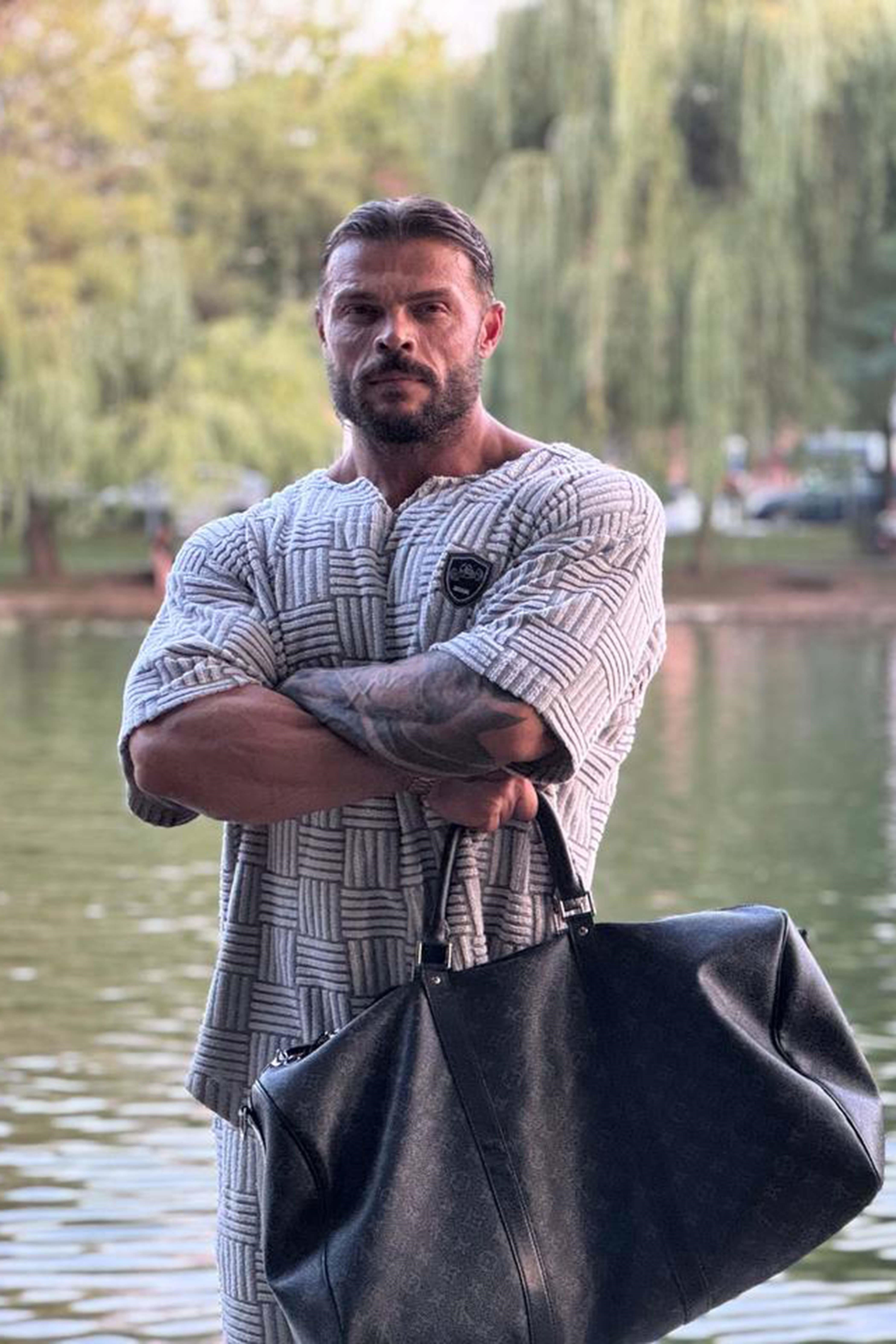 Oversize Rag Top Örgü Dokulu Pamuklu Geniş Kesim Tişört Big Sam 3361