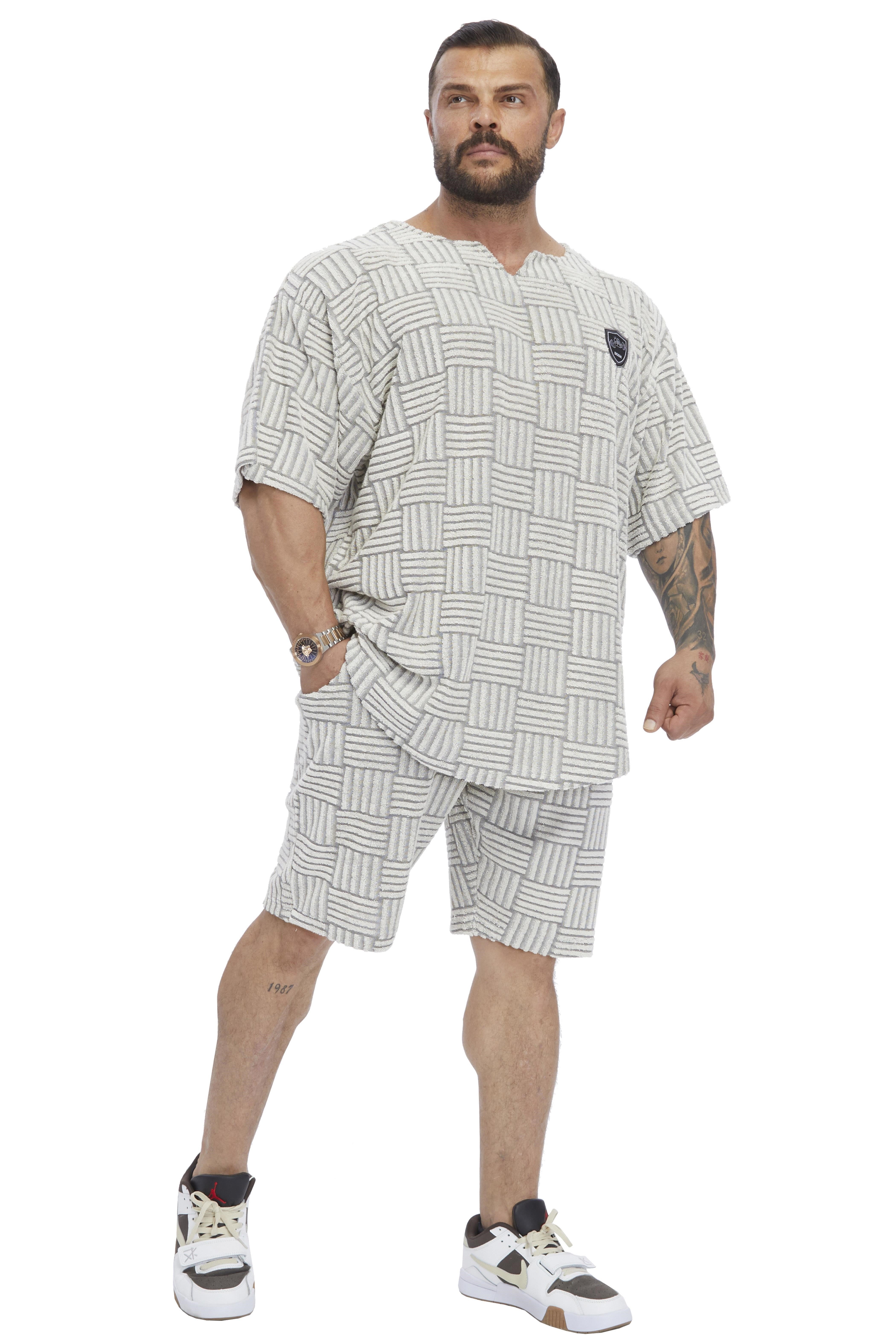 Oversize Rag Top Örgü Dokulu Pamuklu Geniş Kesim Tişört Big Sam 3361