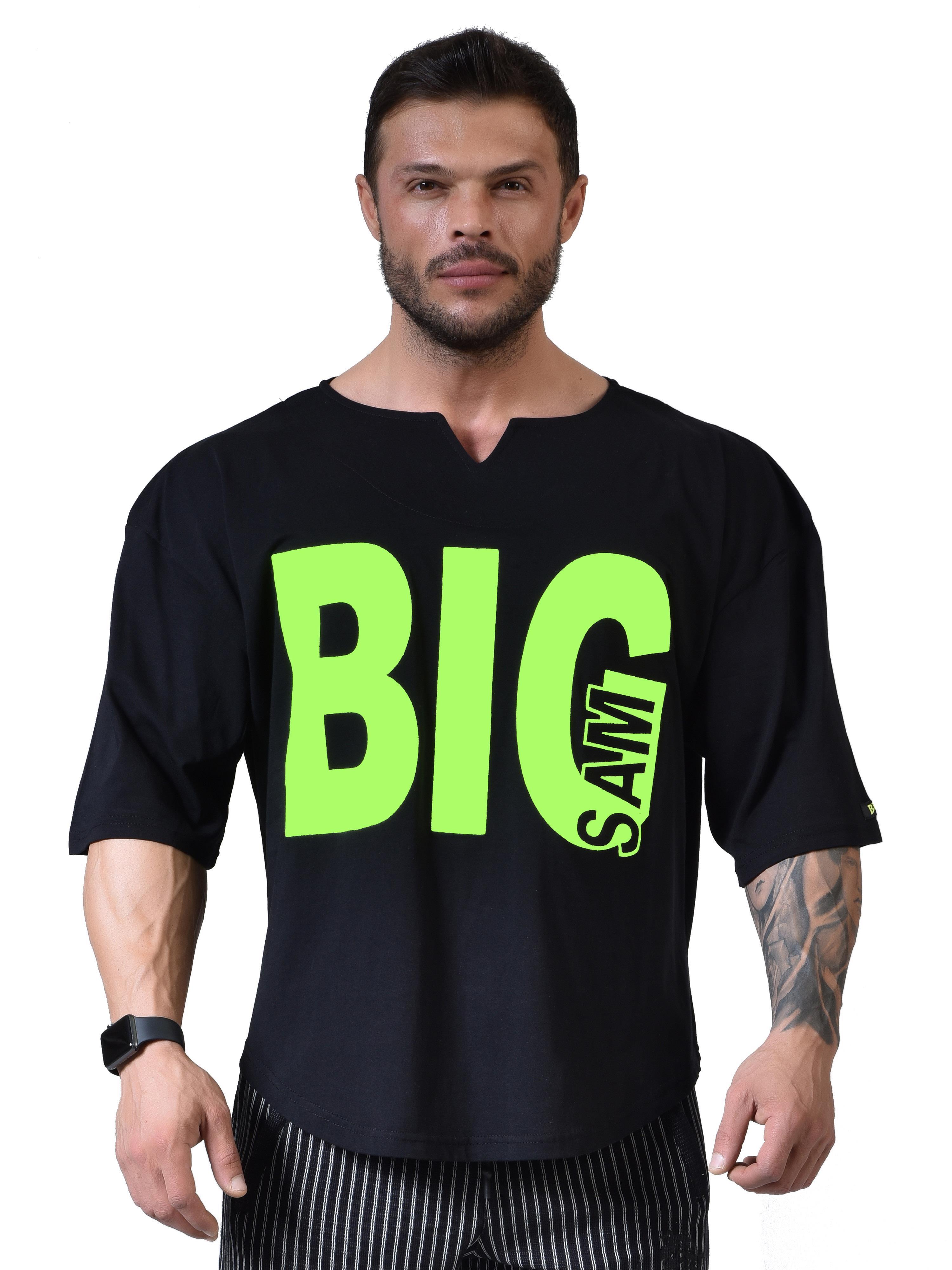 Oversize Rag Top Vücut Geliştirme T-shirt Big Sam 3191