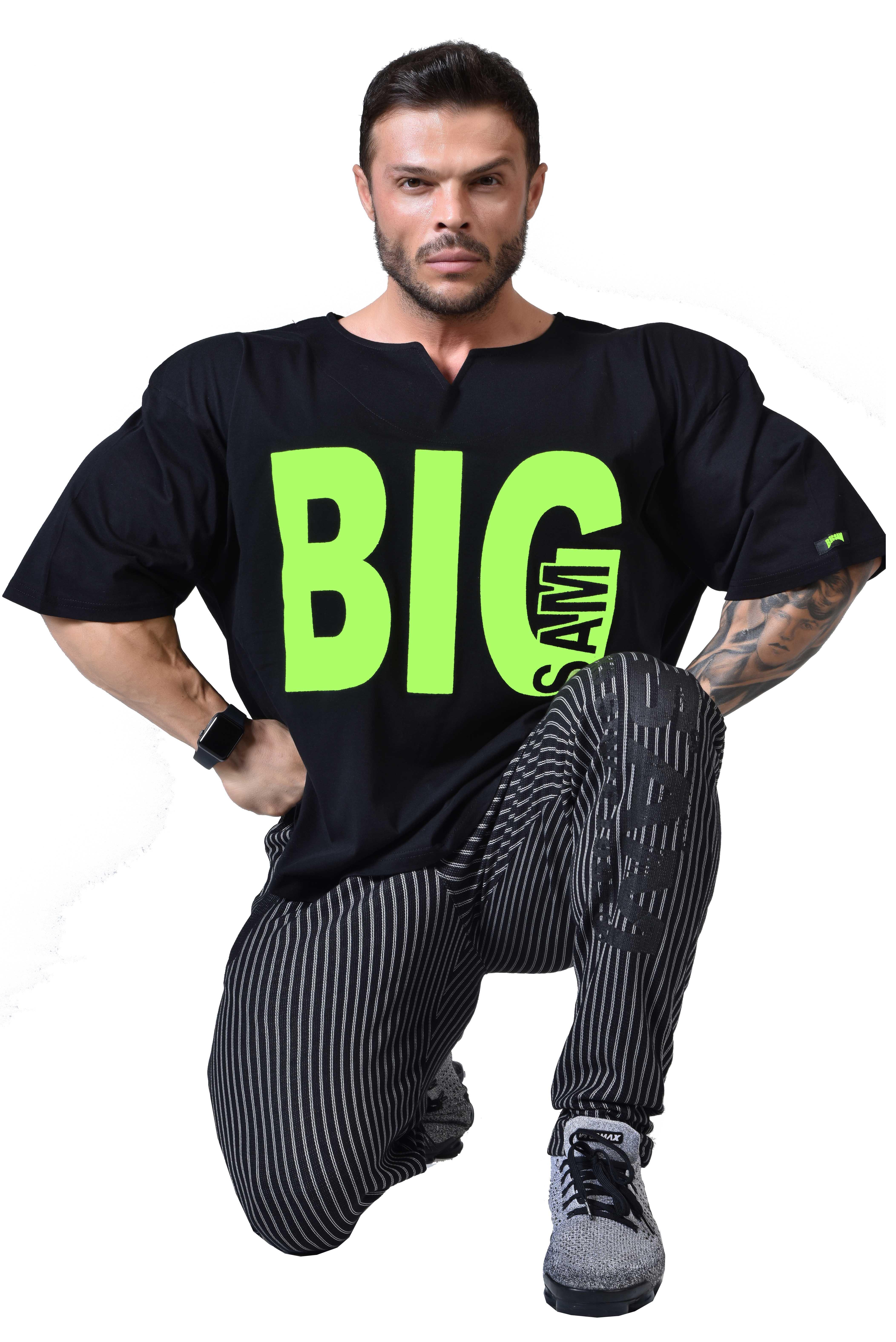 Oversize Rag Top Vücut Geliştirme T-shirt Big Sam 3191