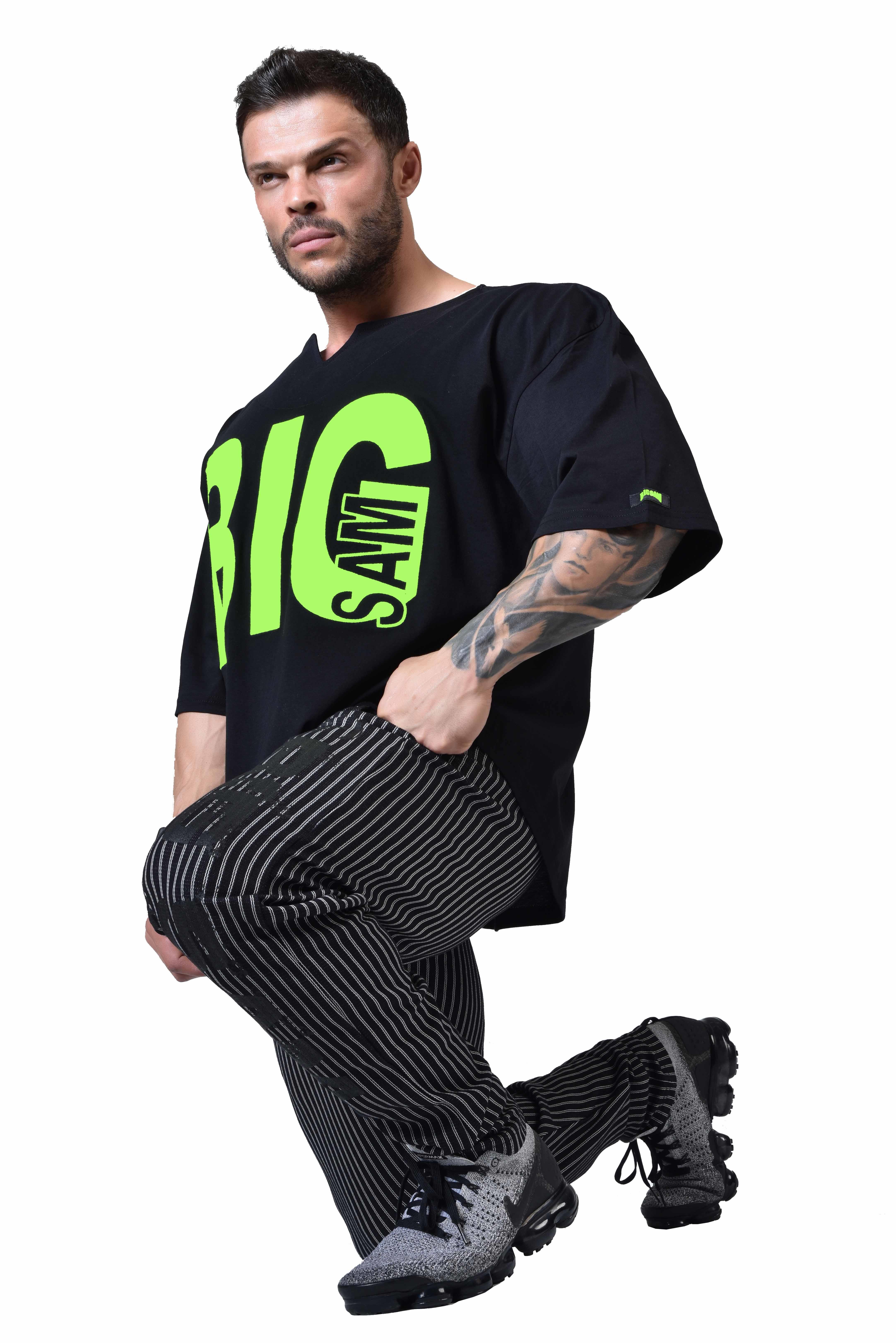 Oversize Rag Top Vücut Geliştirme T-shirt Big Sam 3191