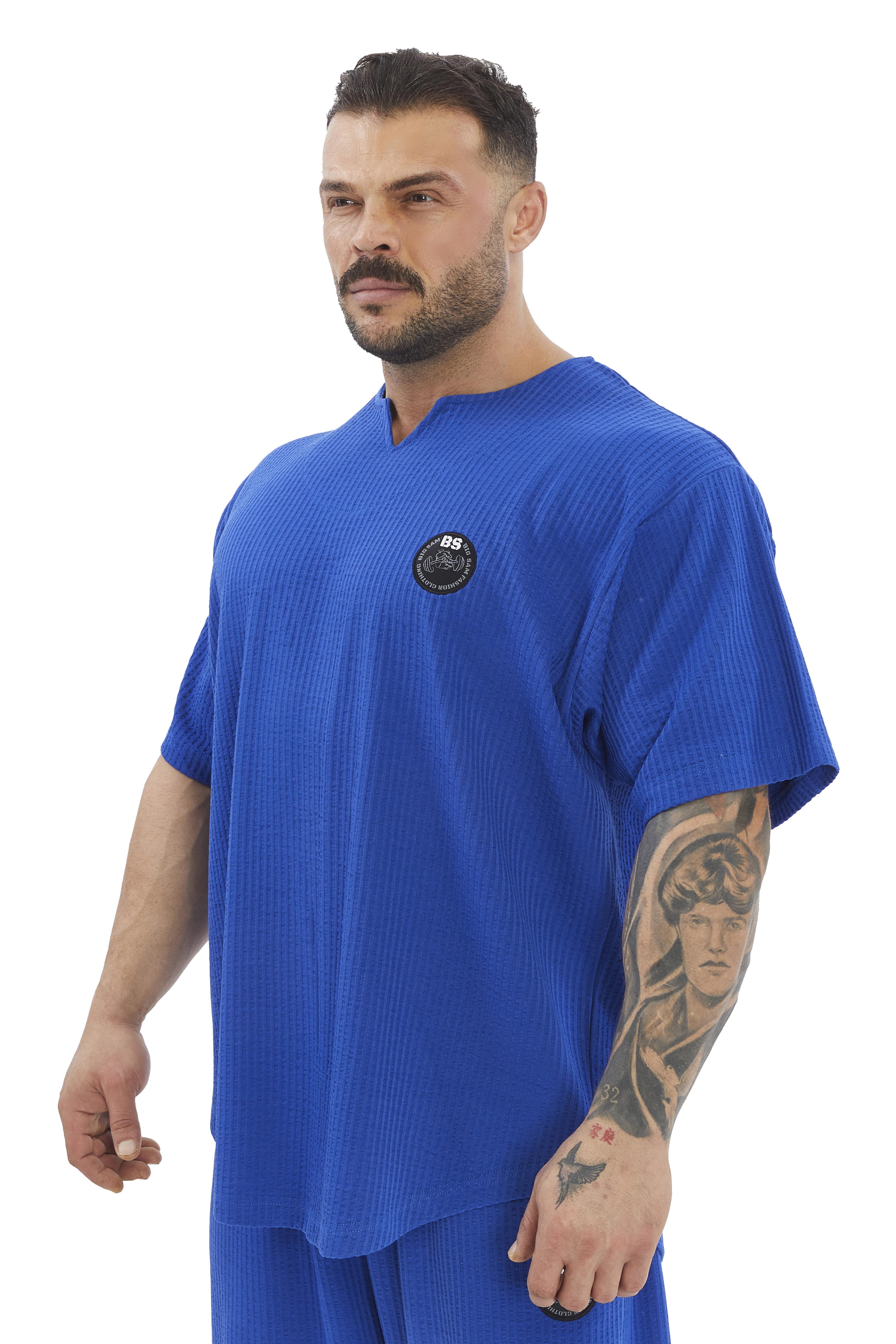 Oversize T-shirt Pamuklu, Armalı Rag Top Big Sam 3377
