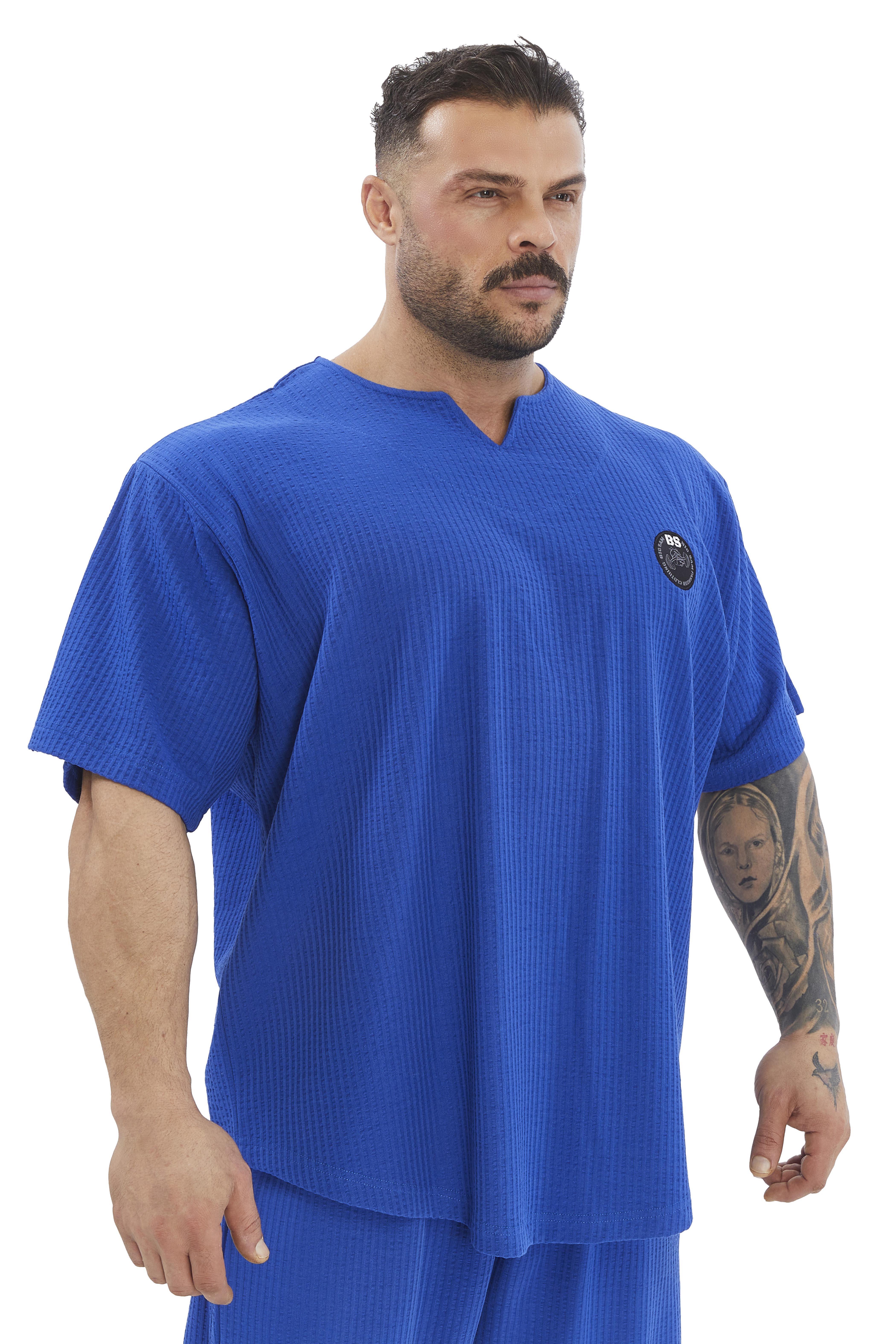 Oversize T-shirt Pamuklu, Armalı Rag Top Big Sam 3377