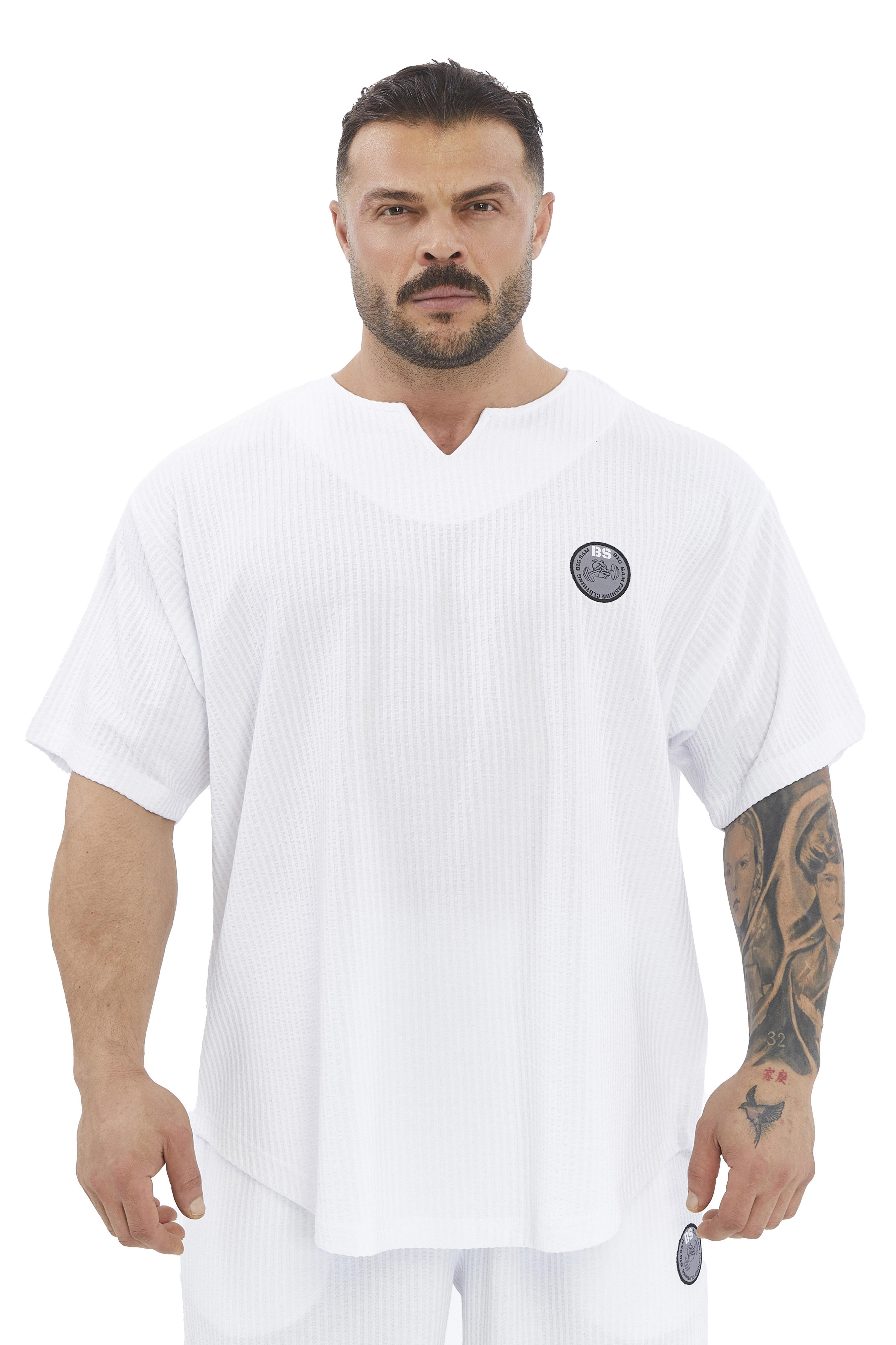Oversize T-shirt Pamuklu, Armalı Rag Top Big Sam 3377