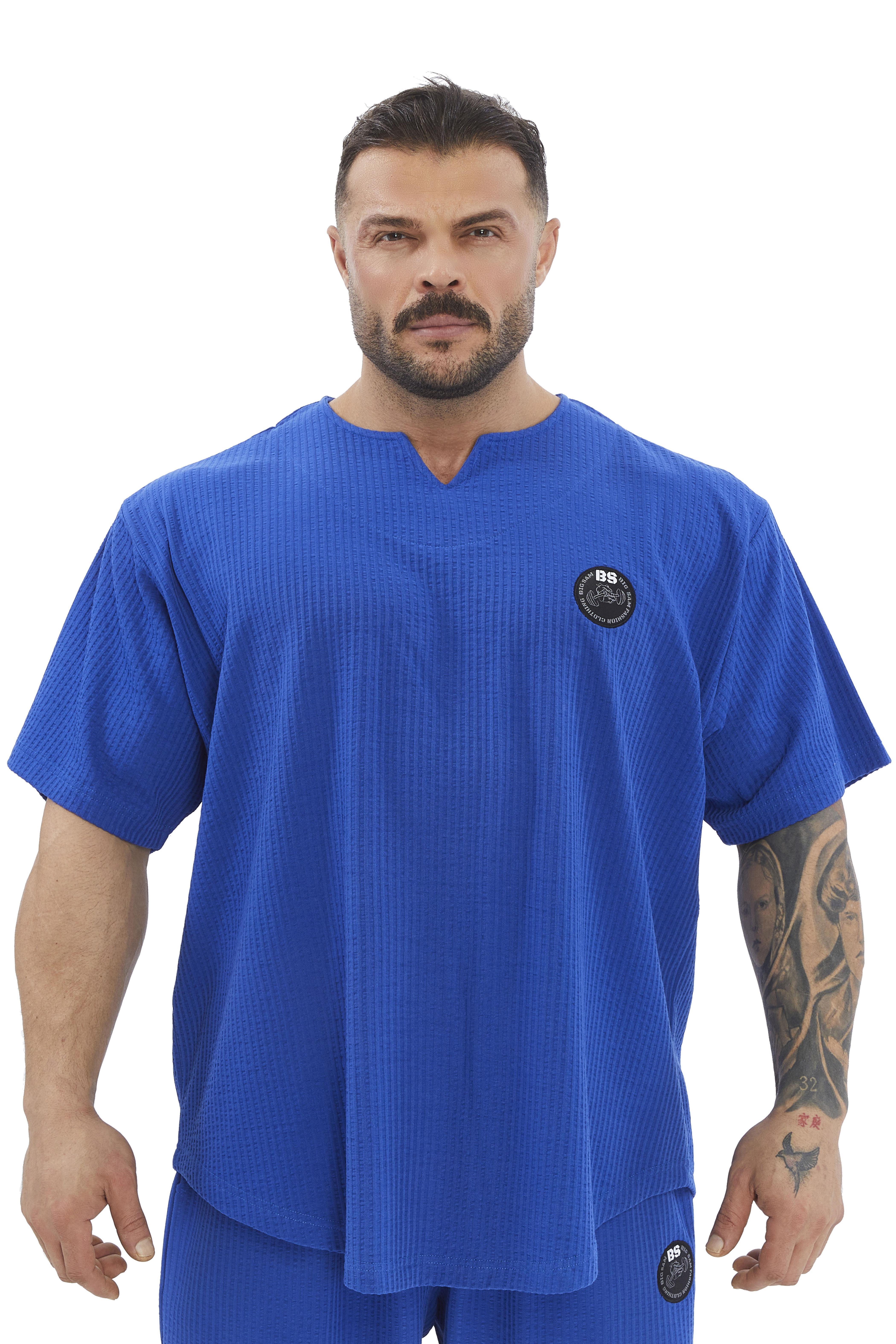 Oversize T-shirt Pamuklu, Armalı Rag Top Big Sam 3377