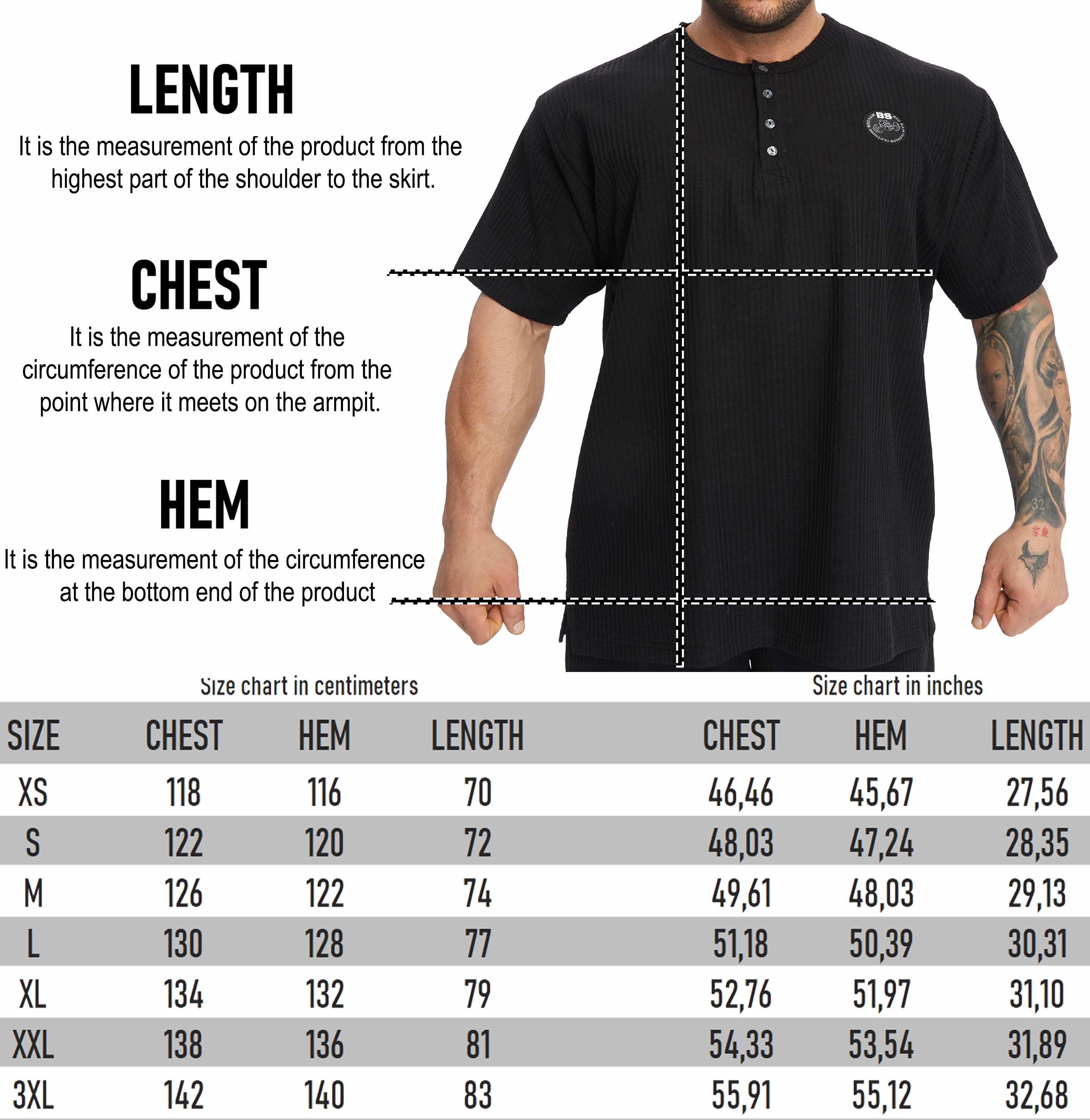 Oversize Yakası Düğmeli, Pamuklu T-shirt Big Sam 3375