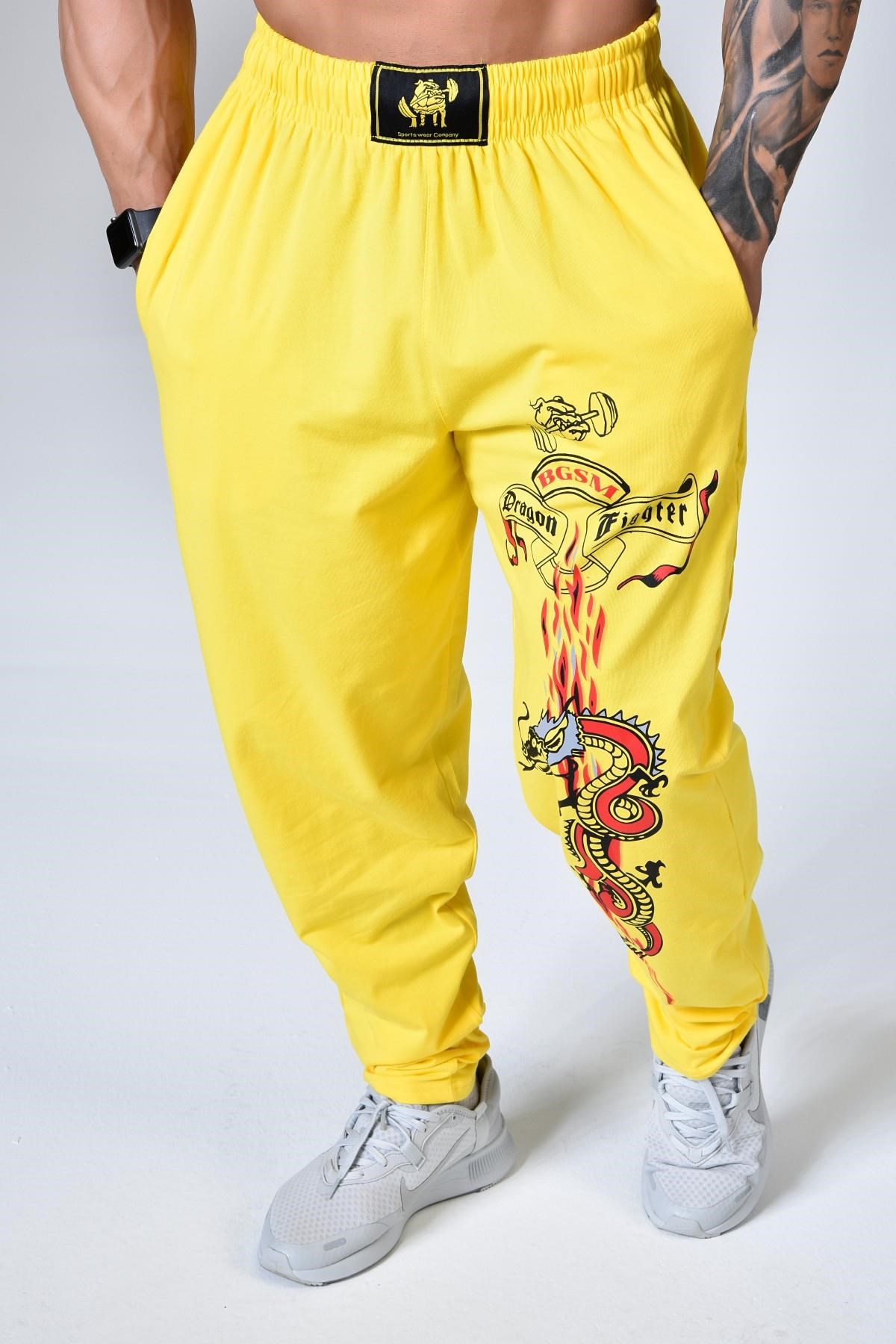 Sarı Body Pantolon Şalvar Kesim Eşofman Big Sam 1055