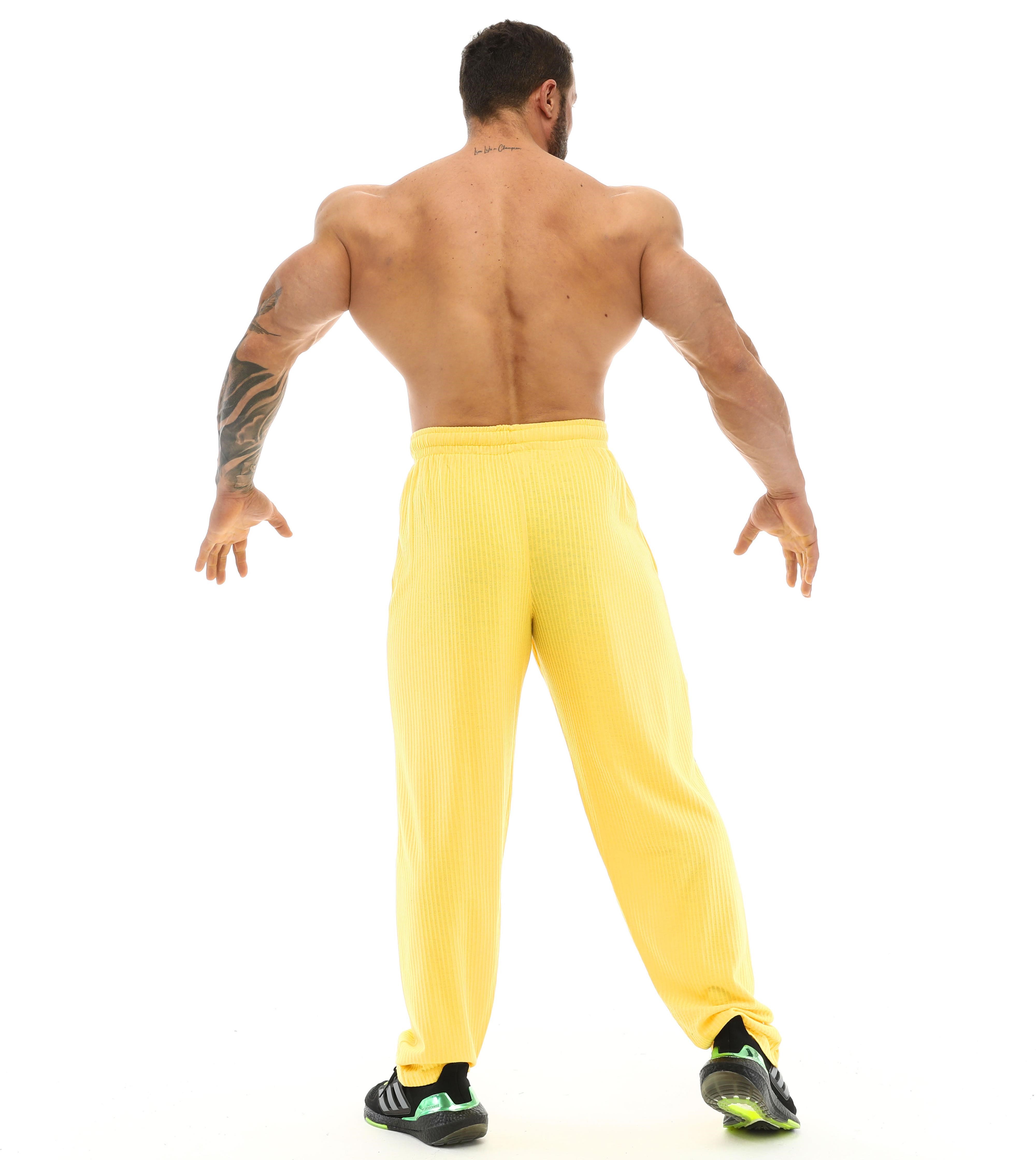 Sarı Rahat Kesim  Body Pantolon Big Sam 1064