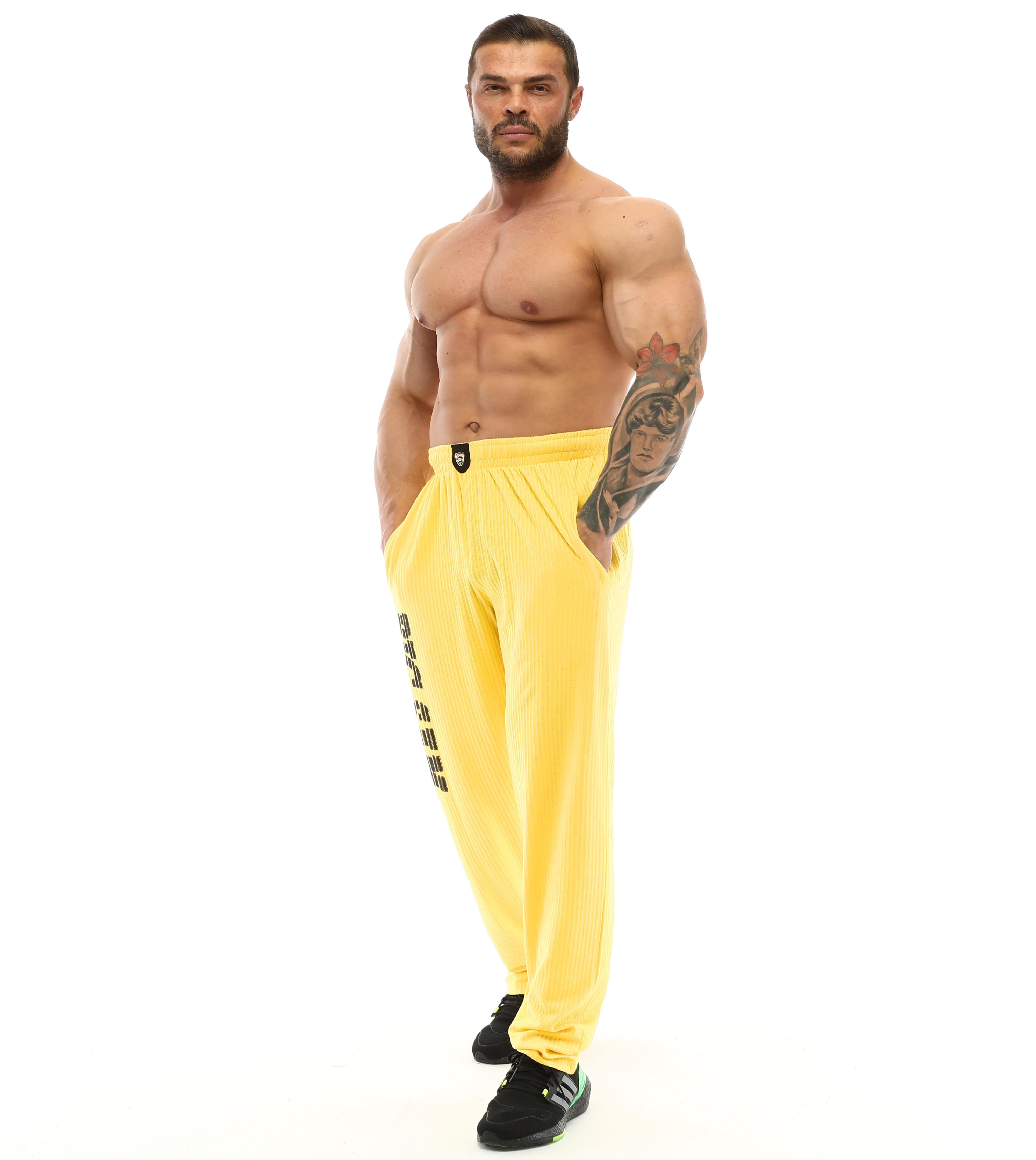 Sarı Rahat Kesim  Body Pantolon Big Sam 1064
