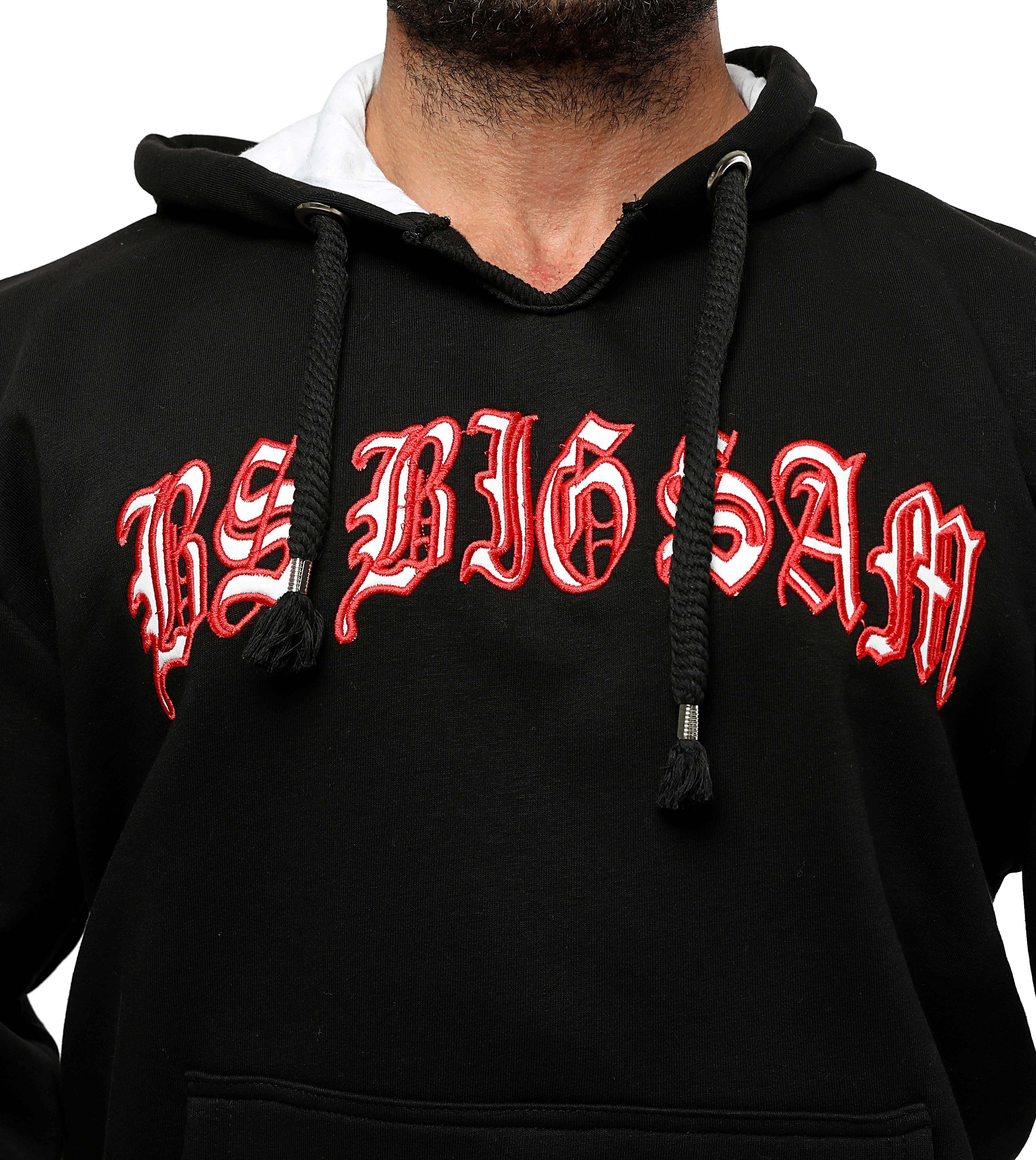Siyah Kışlık Kapşonlu Sweatshirt Big Sam 4681