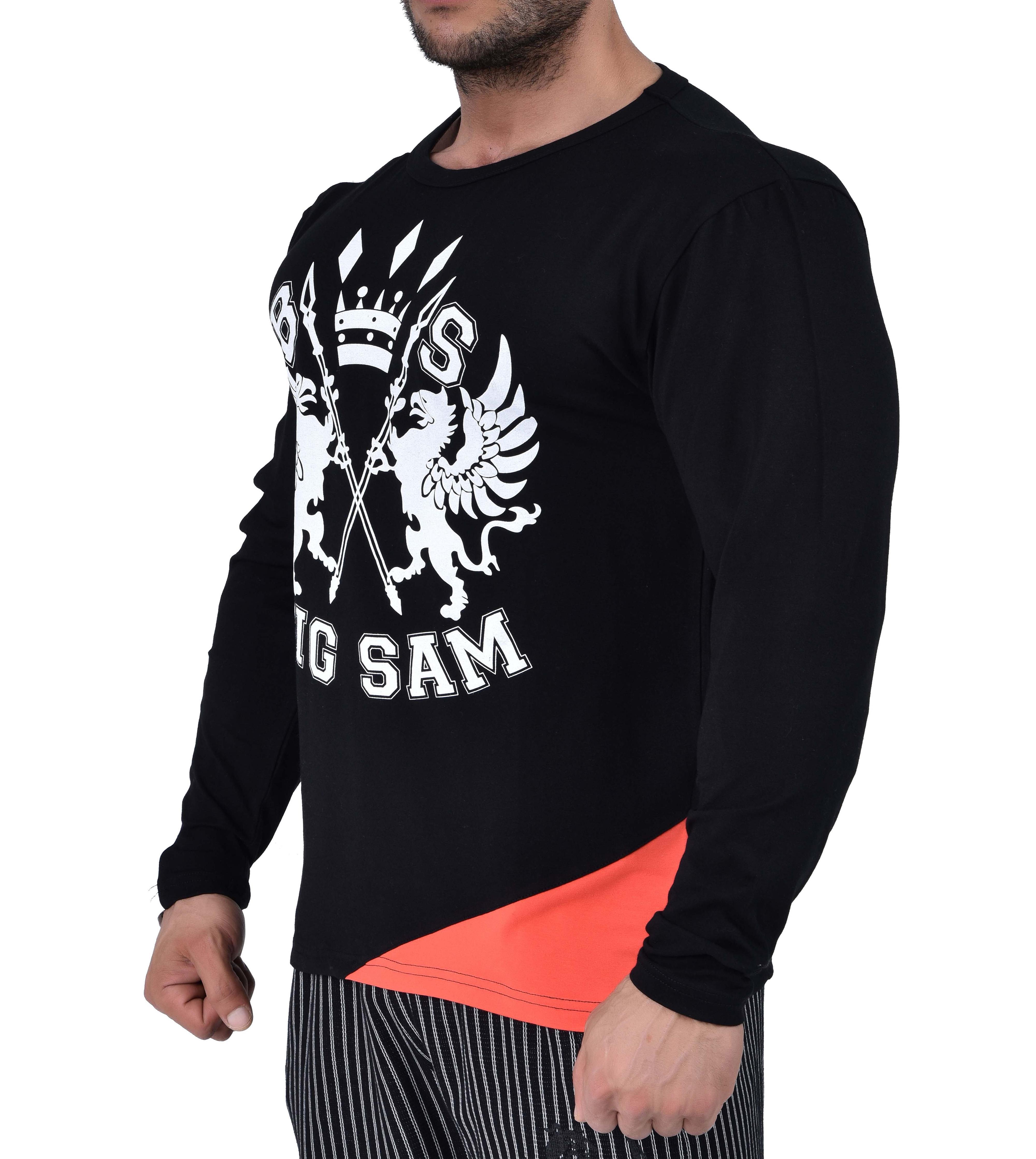Siyah Slim Fit Sweatshirt Big Sam 4594