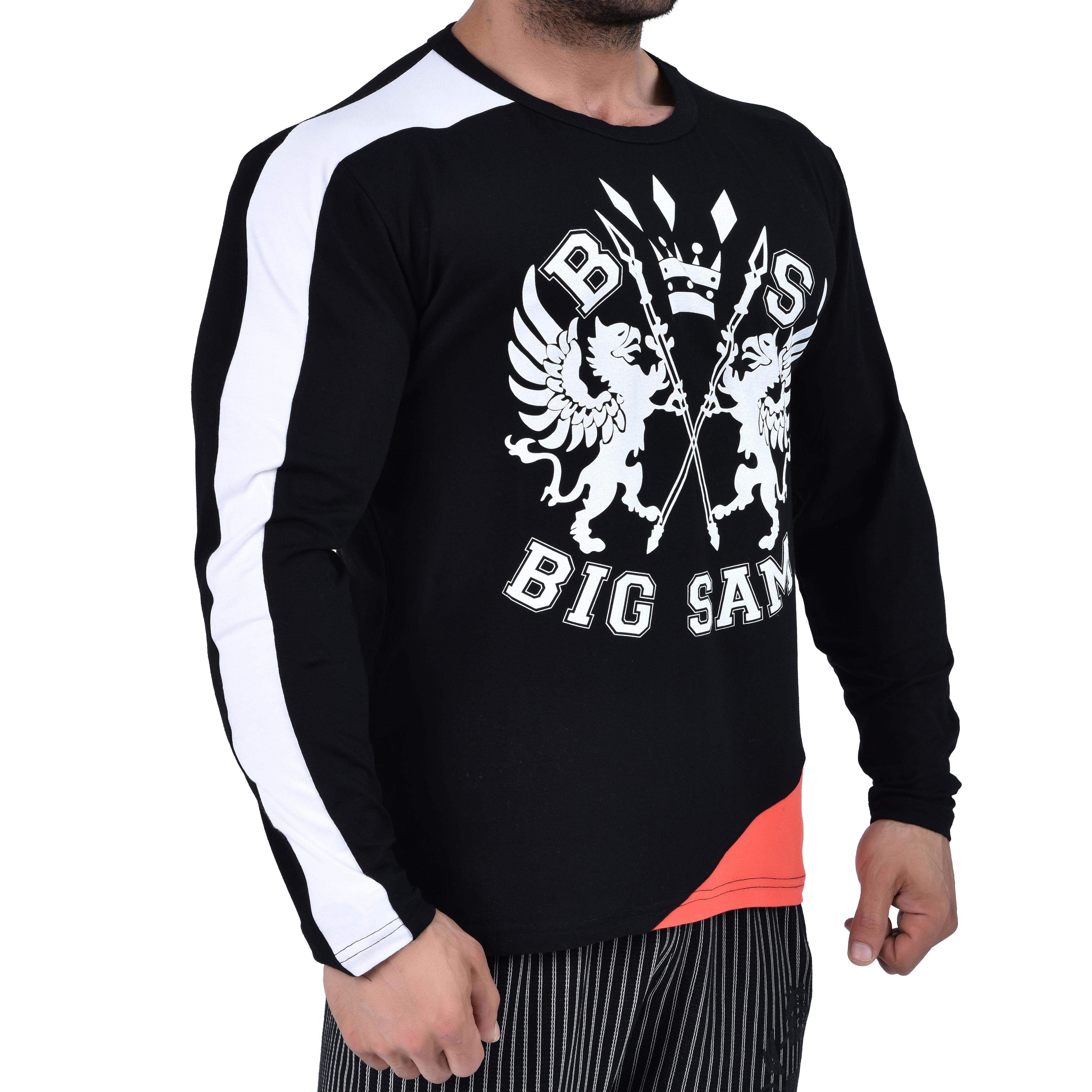 Siyah Slim Fit Sweatshirt Big Sam 4594