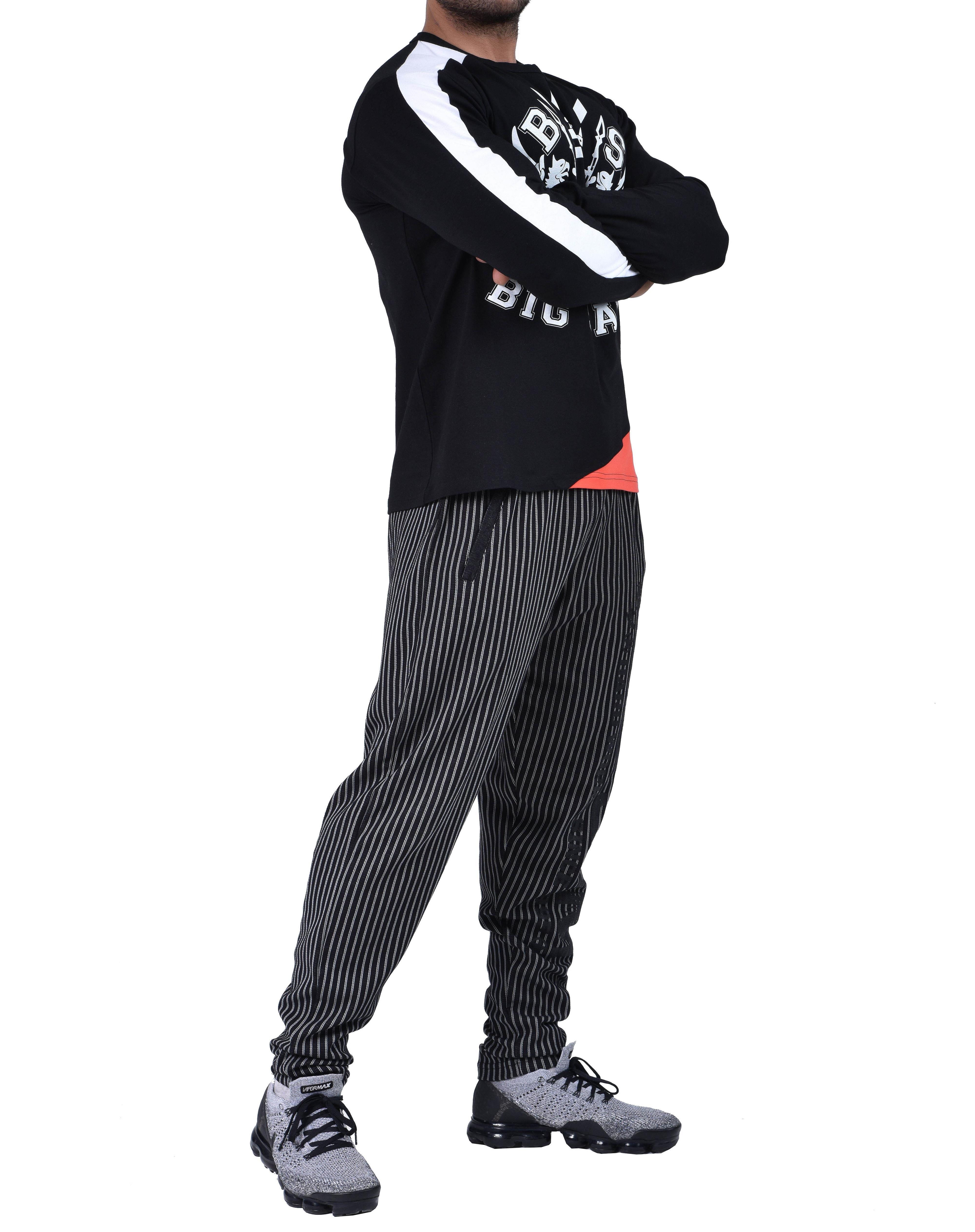 Siyah Slim Fit Sweatshirt Big Sam 4594