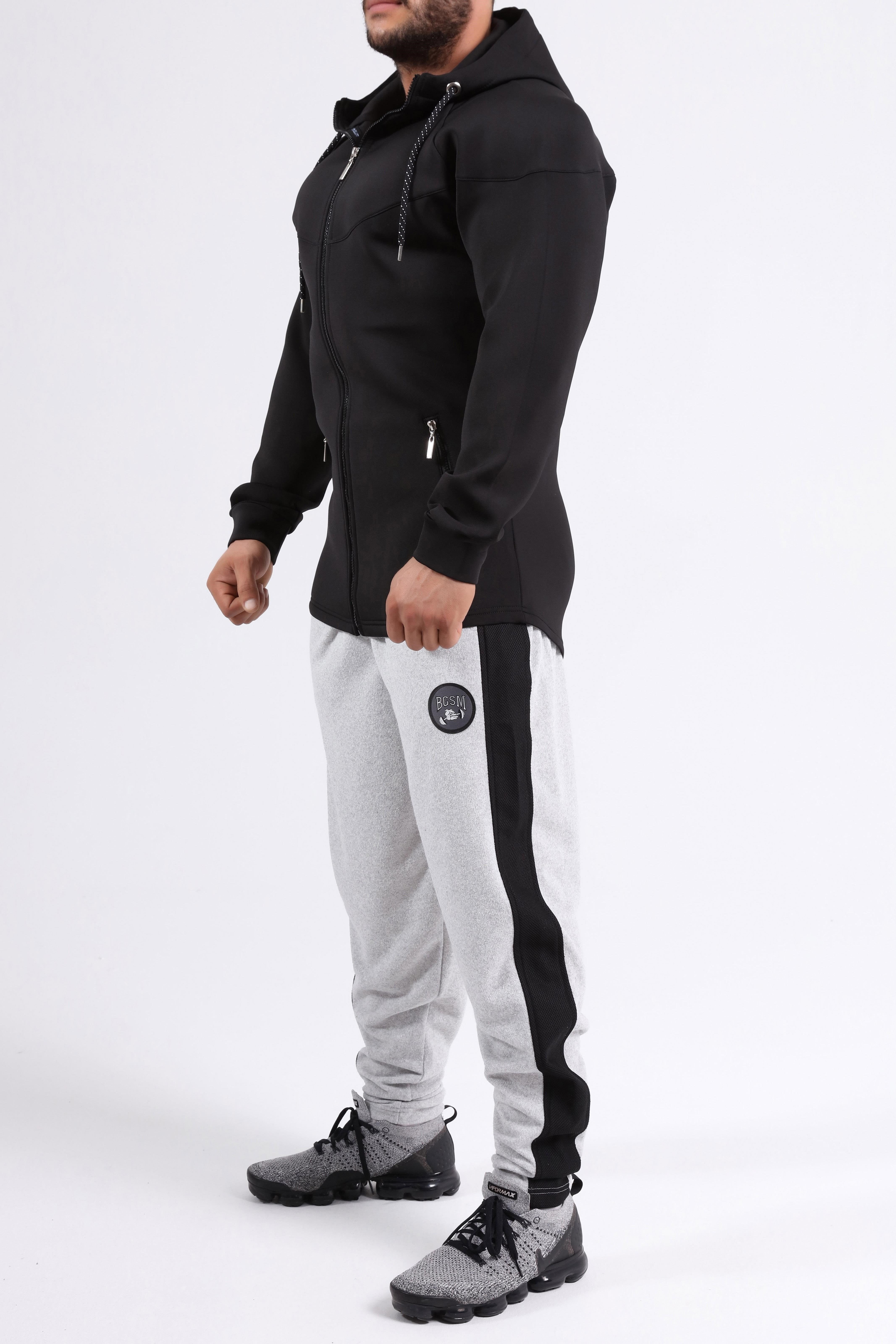 Skuba Ceket Slim Fit Kapşonlu Eşofman Üstü Big Sam 3617
