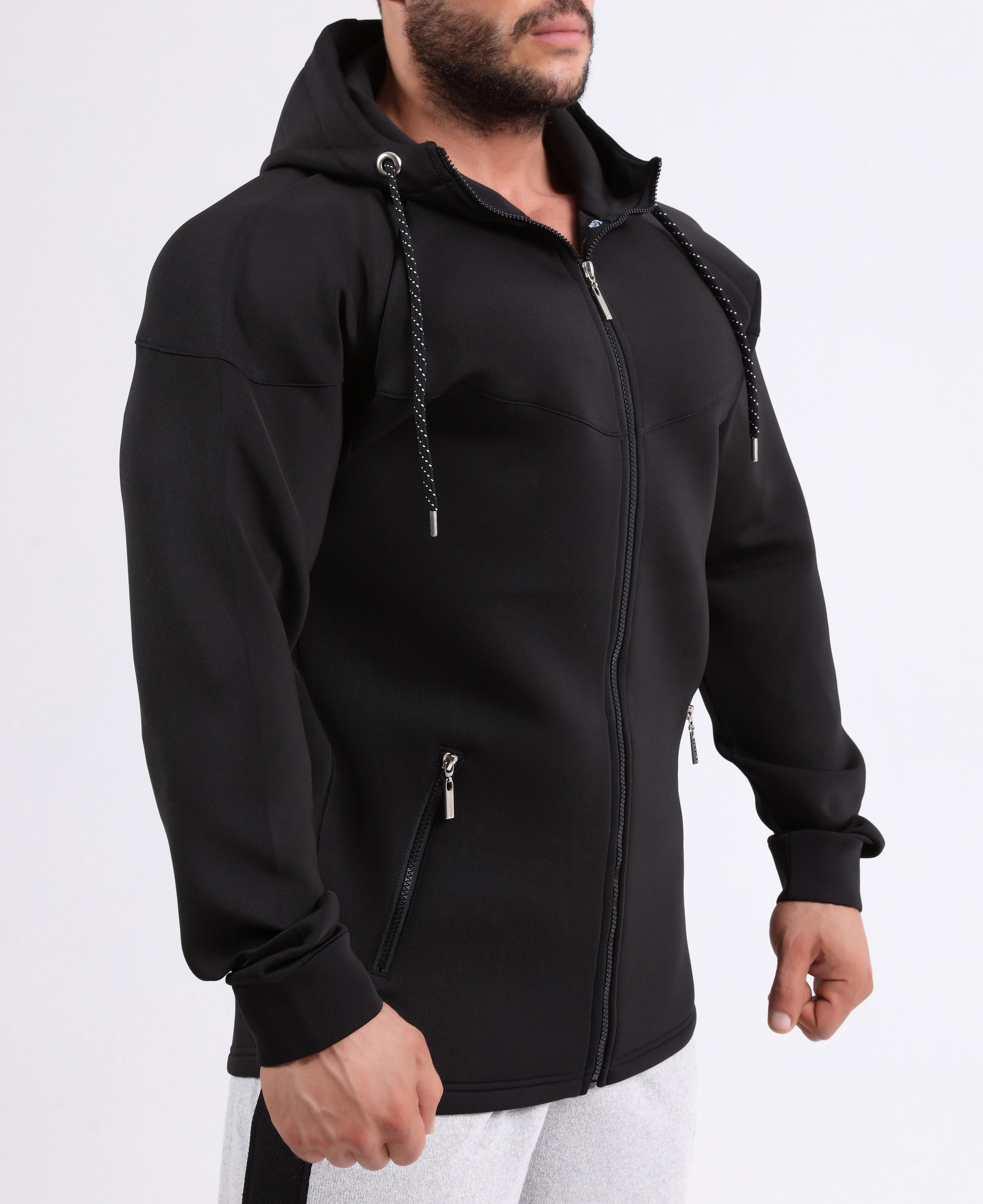 Skuba Ceket Slim Fit Kapşonlu Eşofman Üstü Big Sam 3617