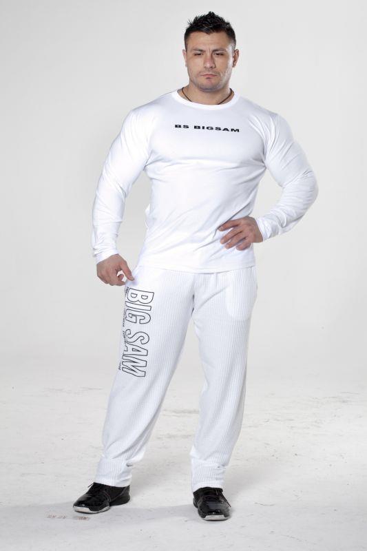 Slim Fit Beyaz Pamuklu Sweatshirt Big Sam 4588