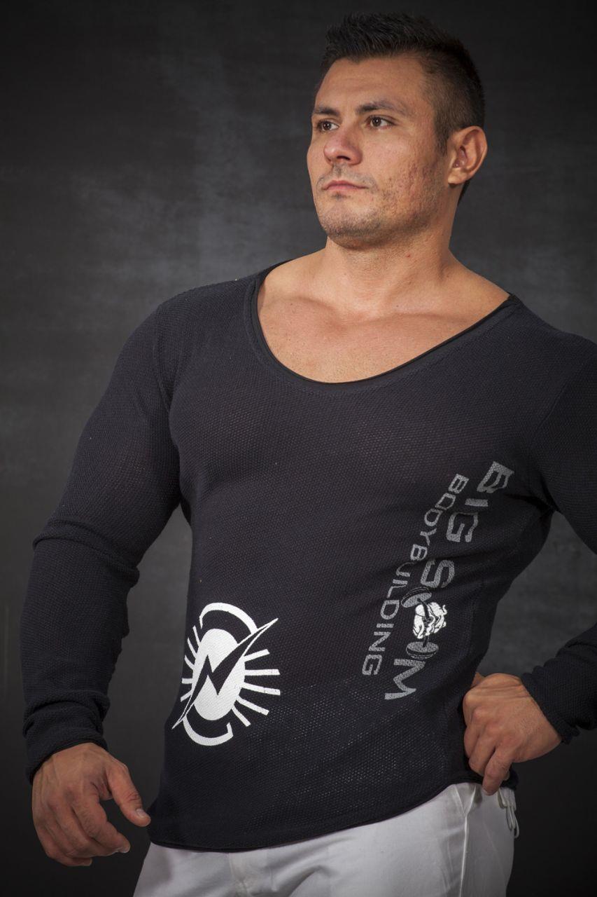 Slim Fit İnce Triko Sweatshirt Big Sam 4647