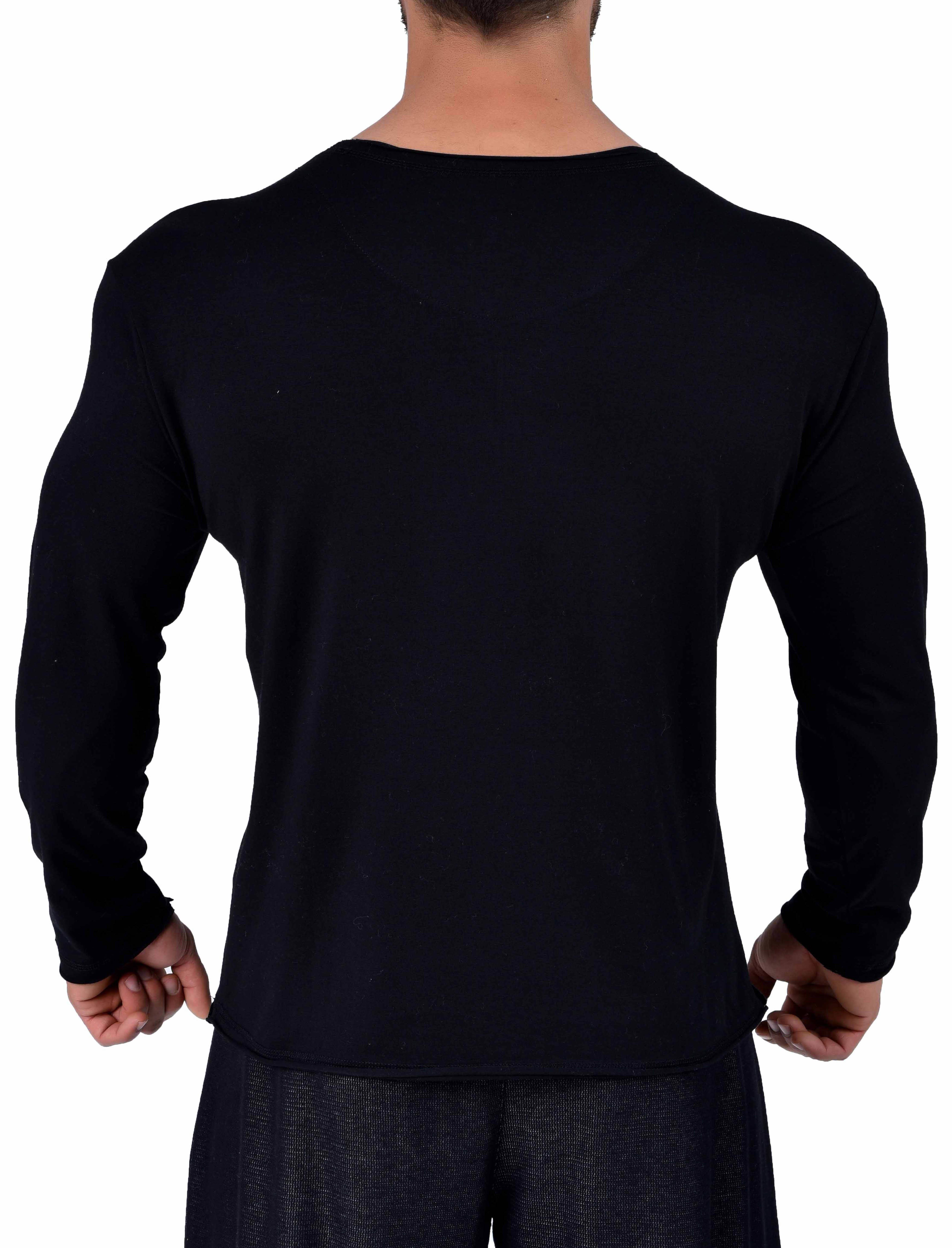 Slim Fit Siyah İnce Sweatshirt Big Sam 4514