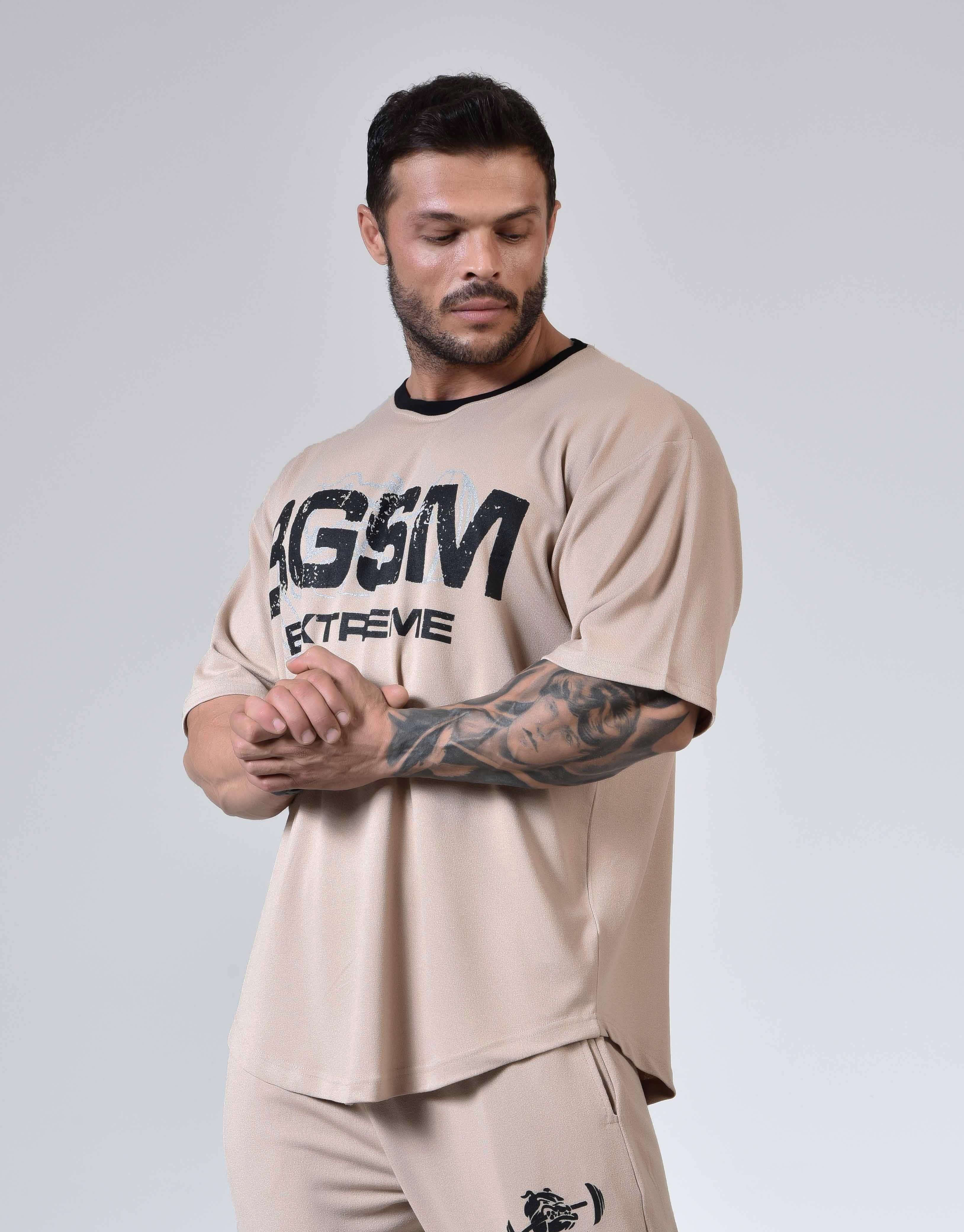 Spor T-shirt Oversize Gym Antrenman Üstü Big Sam 3311