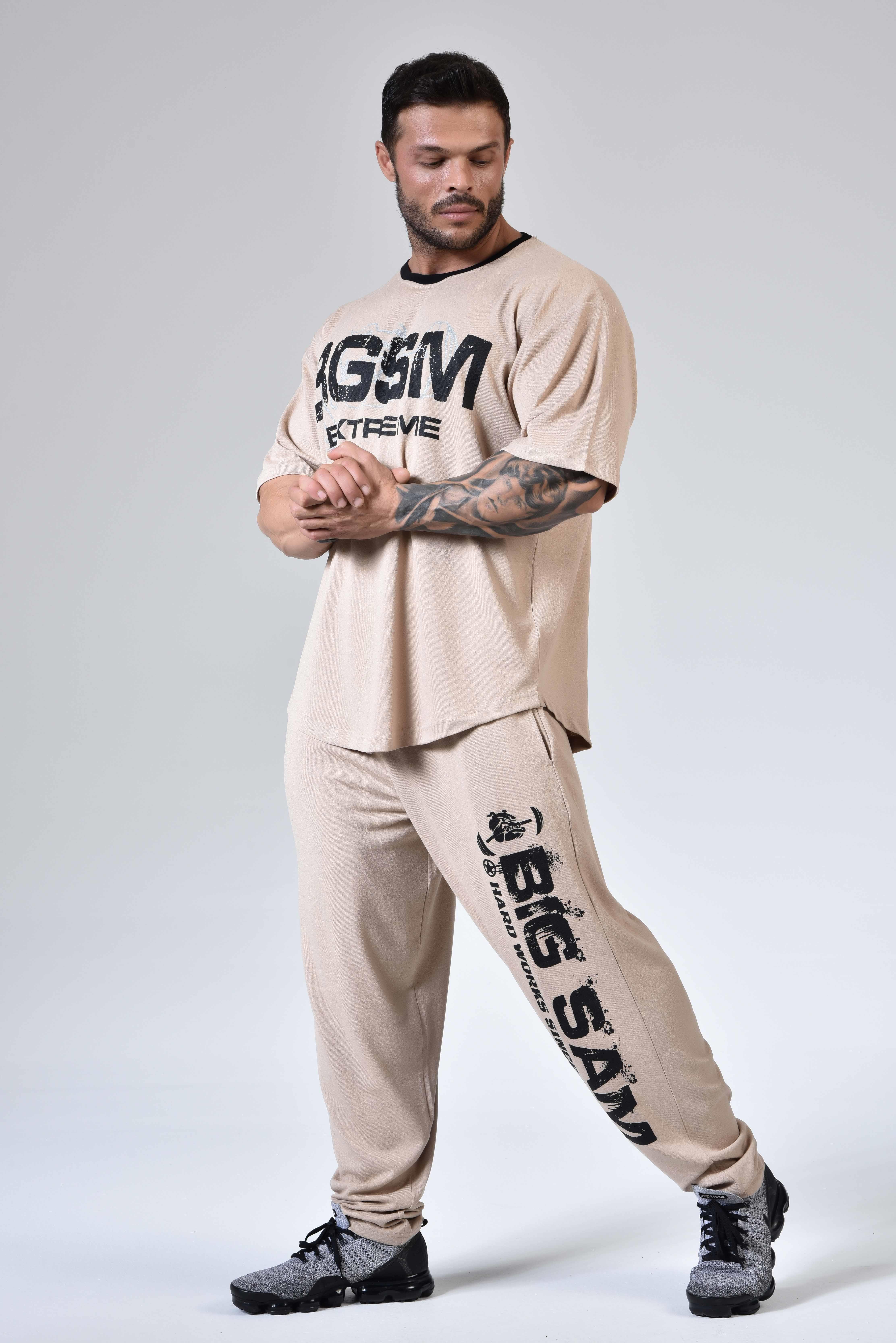 Spor T-shirt Oversize Gym Antrenman Üstü Big Sam 3311