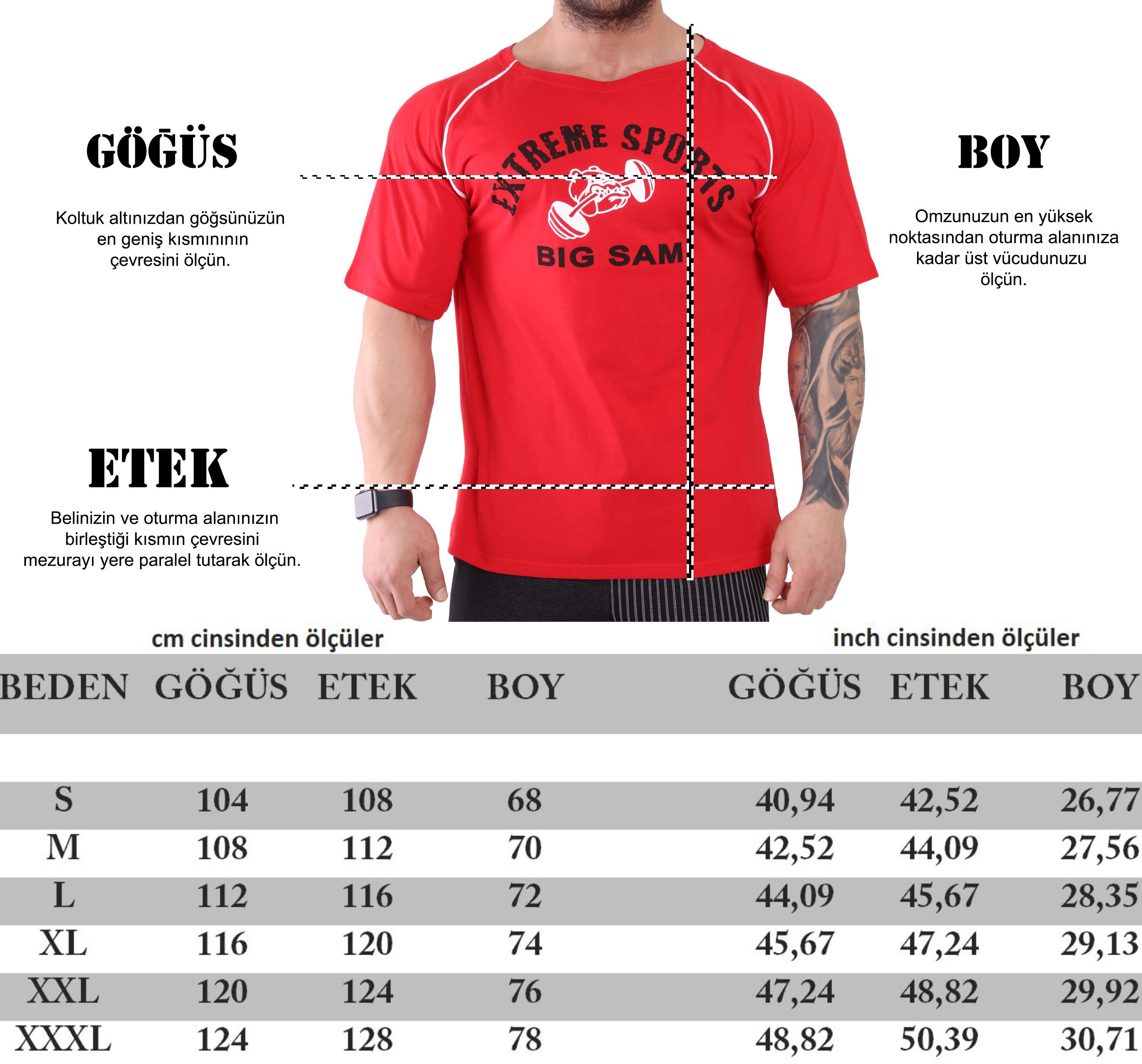 Spor T-shirt Reglan Antrenman Üstü Big Sam 3029