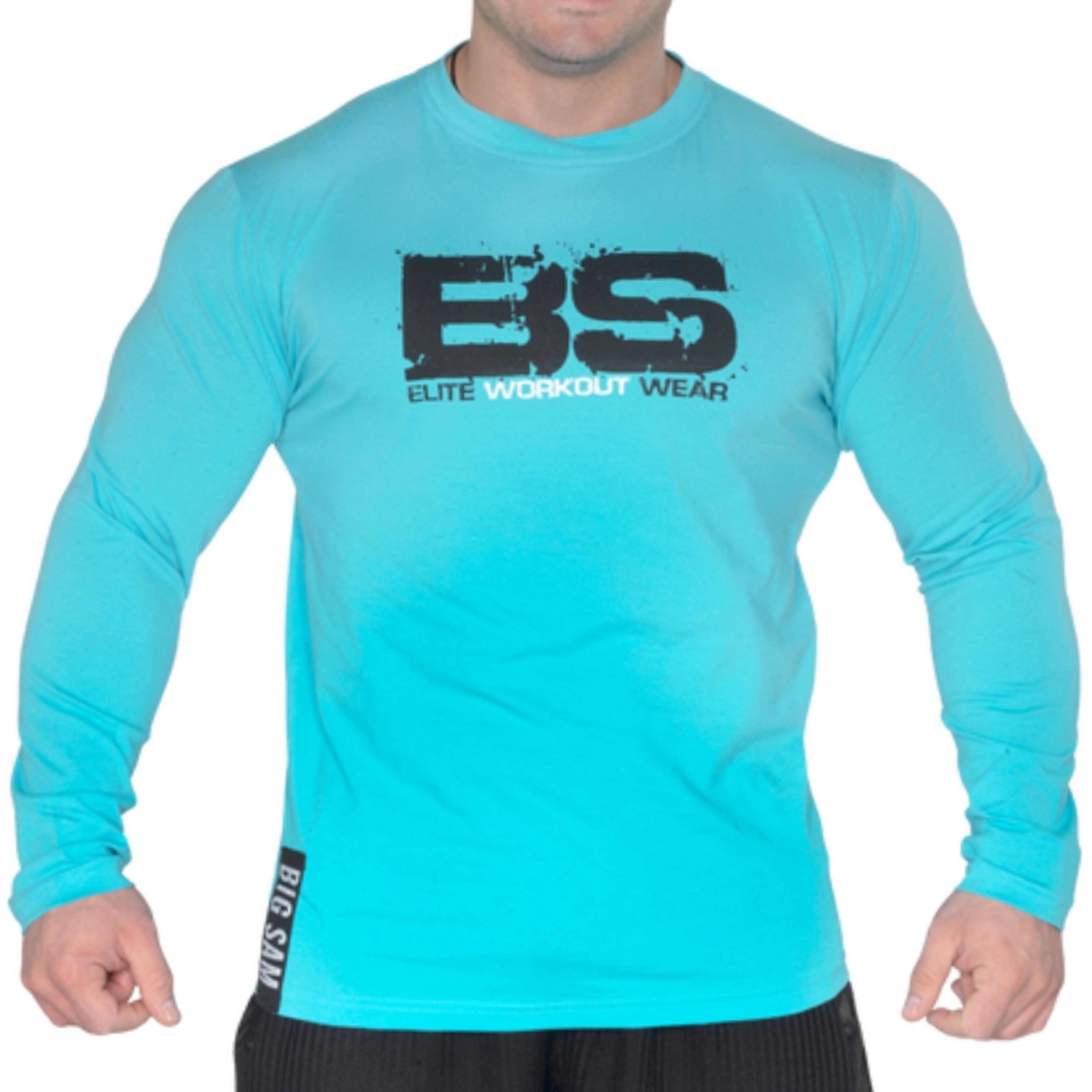 Turkuaz Pamuklu Slim Fit Sweatshirt Big Sam 4602