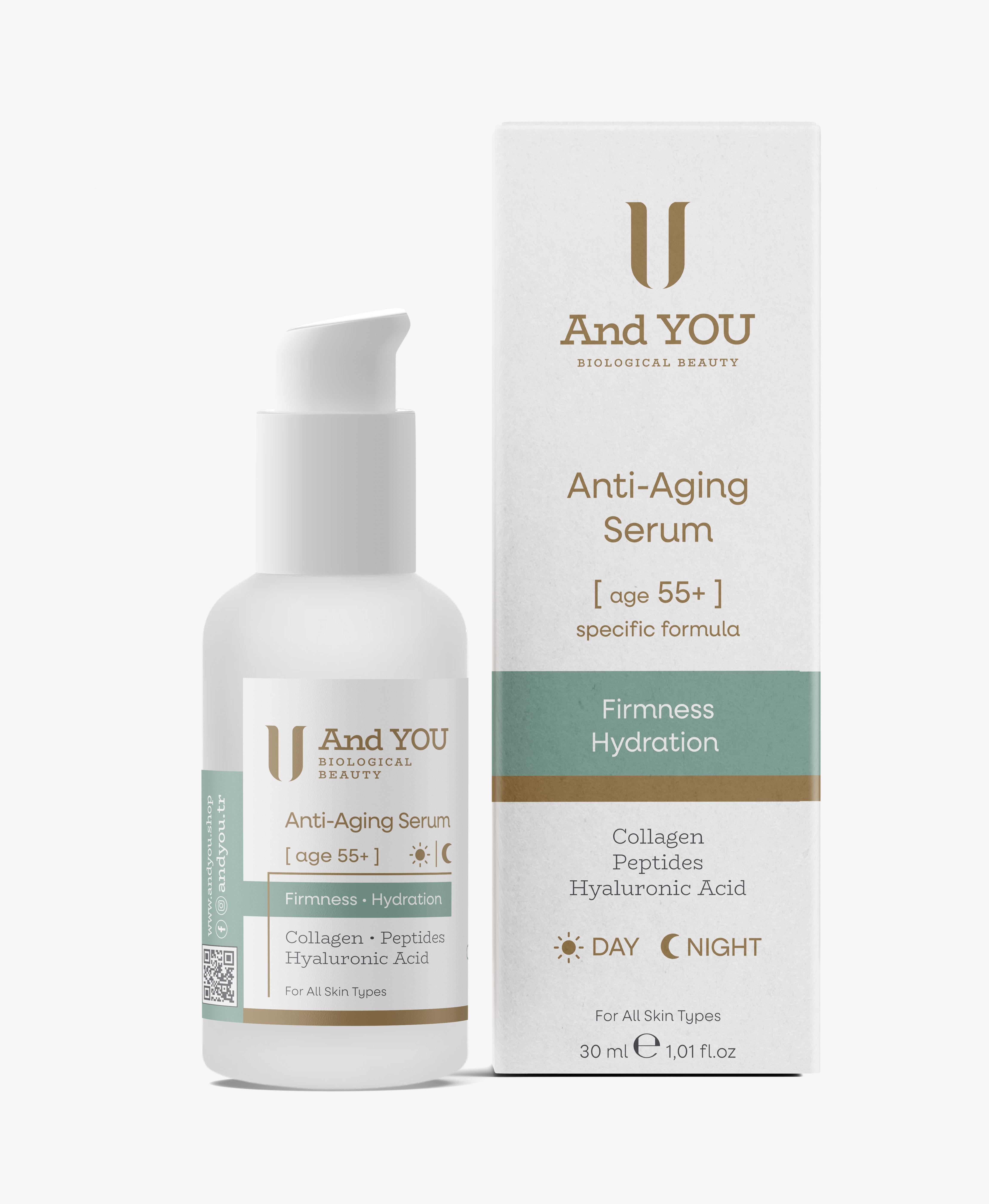 And You Anti-Aging Serum Day & Night / Yaşlanma Karşıtı Serum (55+ Yaş) 30 ml