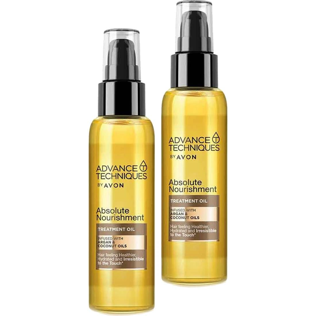 Avon Advance Techniques Argan ve Hindistan Cevizi Yağı Içeren Saç Bakım Yağı 100ml 2'li Set