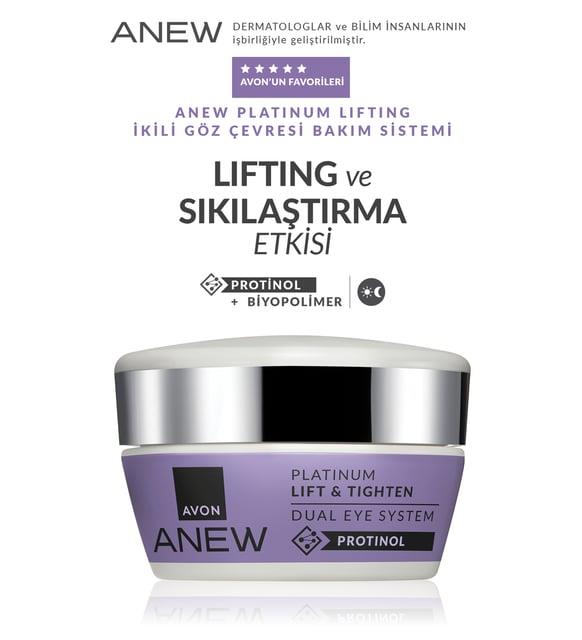 Avon Anew Platinum Lift & Tighten Dual Eye System 20ml. İkili Set