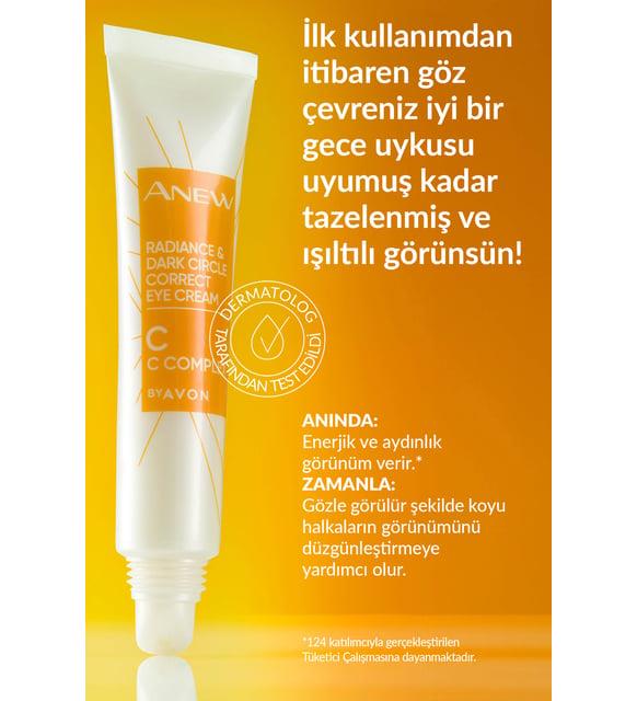 Avon Anew Radiance Koyu Halkalar için Göz Kremi 15 ml. Üçlü Set