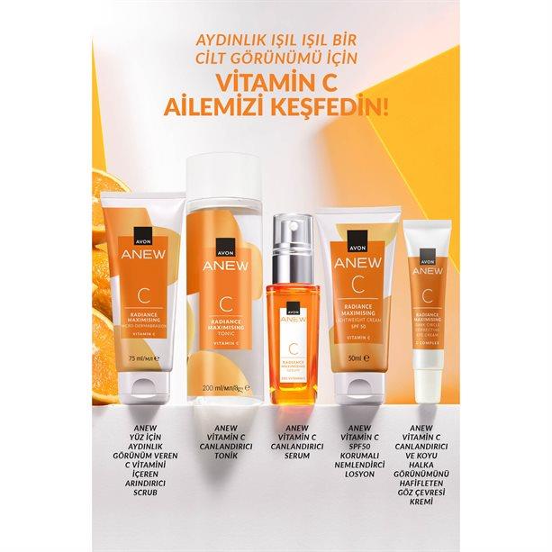 Avon Anew Yüz İçin Aydınlık Görünüm Veren C Vitamin Arındırıcı Scrub 75ml