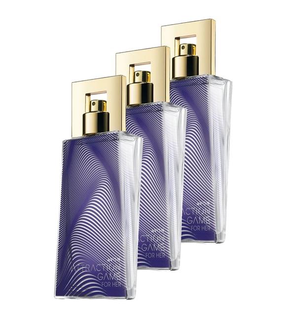 Avon Attraction Game Kadın Parfüm Edp 50 ml. Üçlü Set