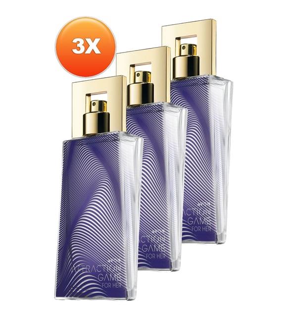 Avon Attraction Game Kadın Parfüm Edp 50 ml. Üçlü Set