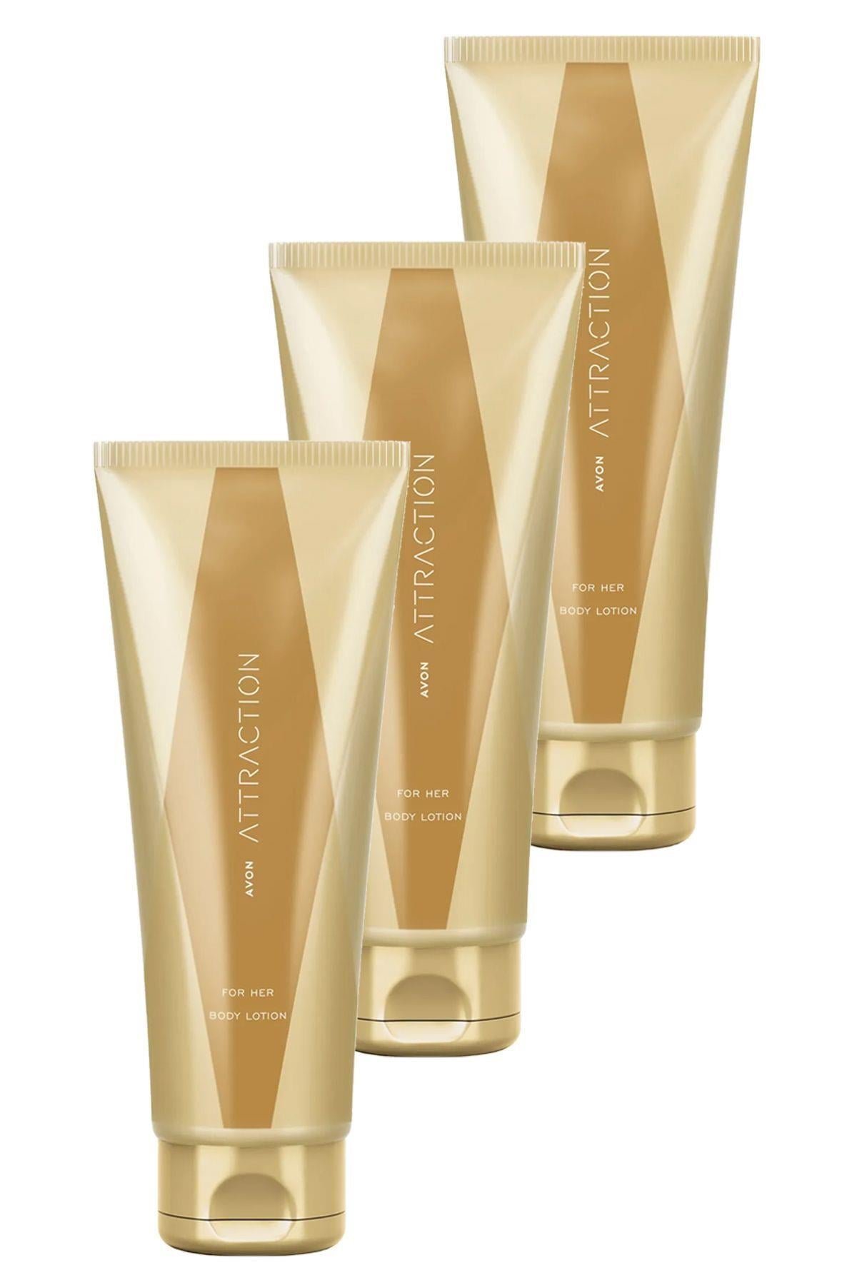 Avon Attraction Kadın Vücut Losyonu 125 ml 3'lü Set