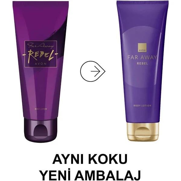 Avon Far Away Rebel Vücut Losyonu 125 ml 2 li Set