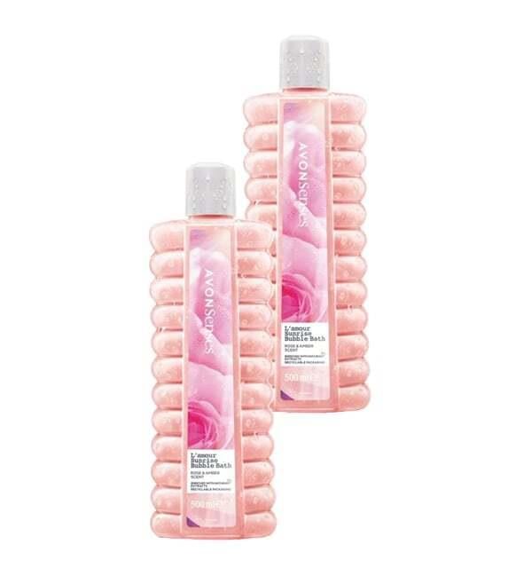 Avon L Amour Sunrise Gül ve Kehribar Kokulu Banyo Köpüğü 500ml 2'li Set