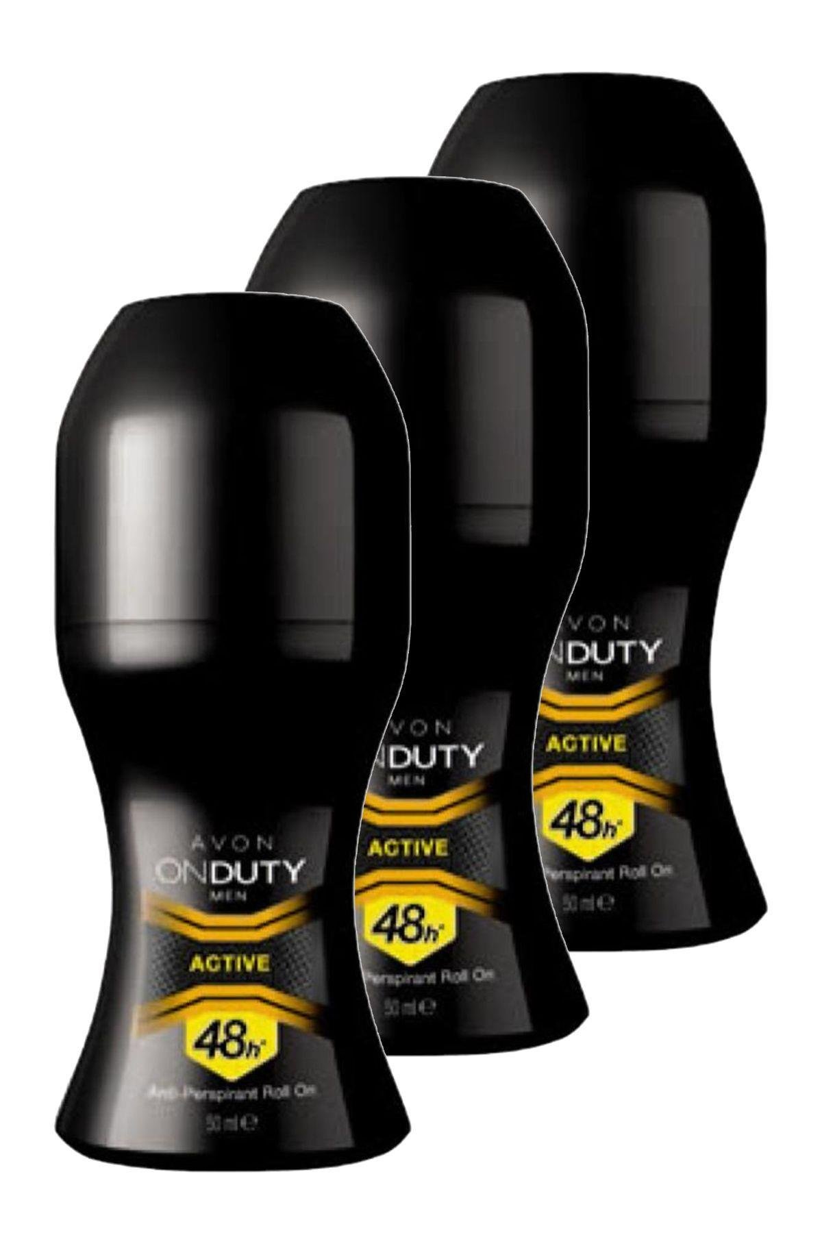 Avon OnDuty Active Erkek Rollon 50 Ml. Üçlü Set